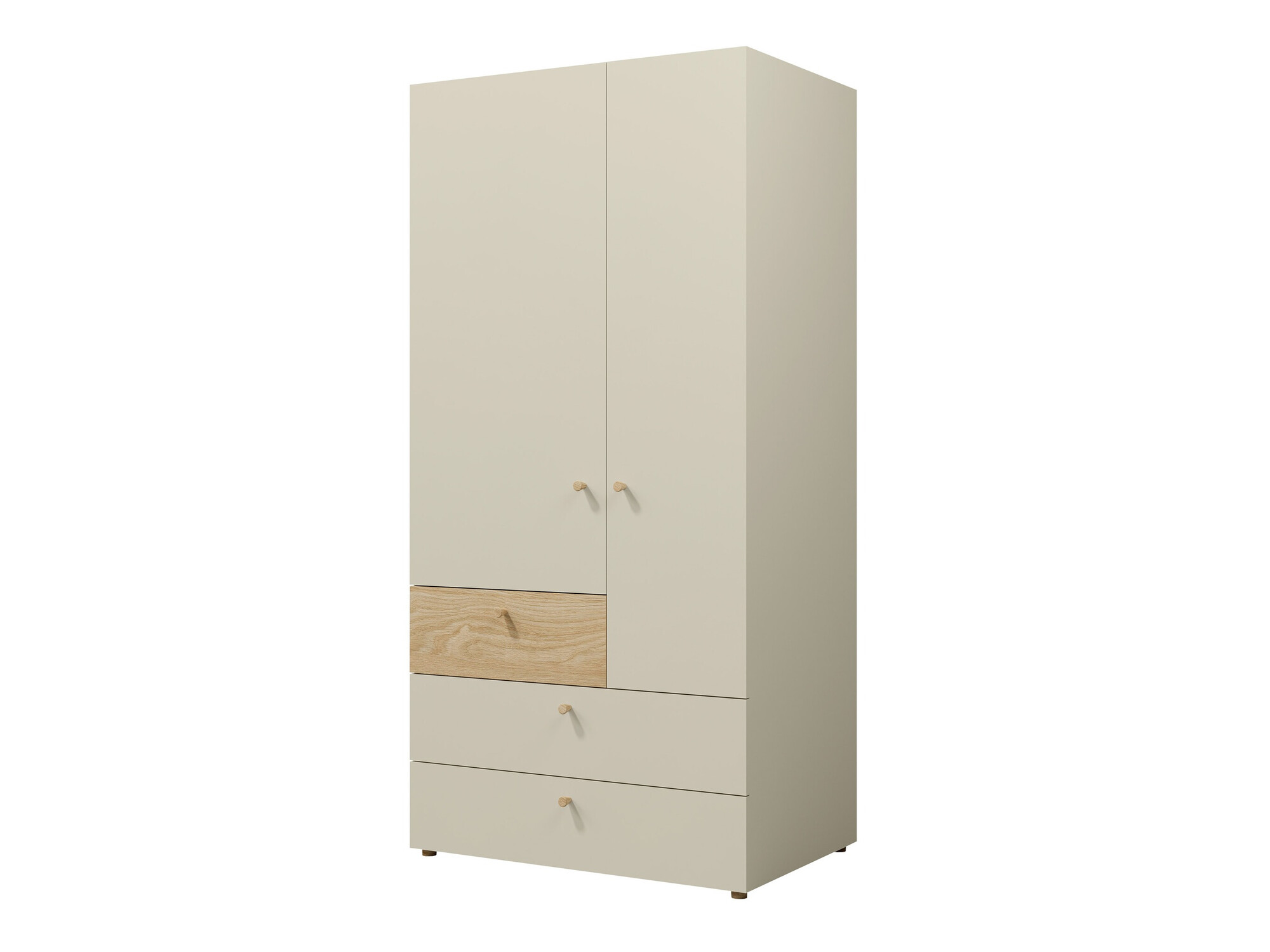 Kledingkast Domcali 101 (Beige + Eiken)