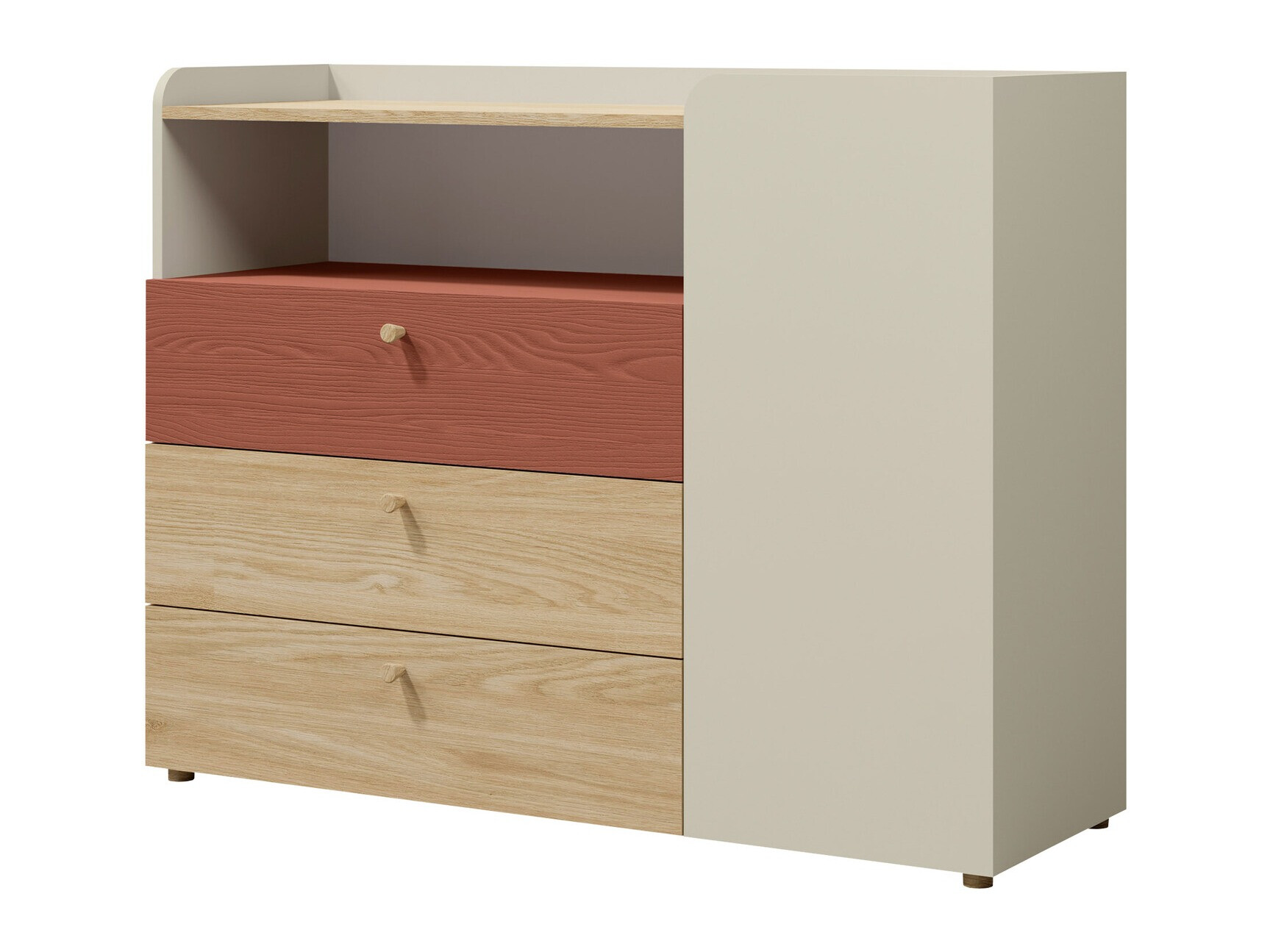 Ladekast Domcali 108 (Coral + Eiken)