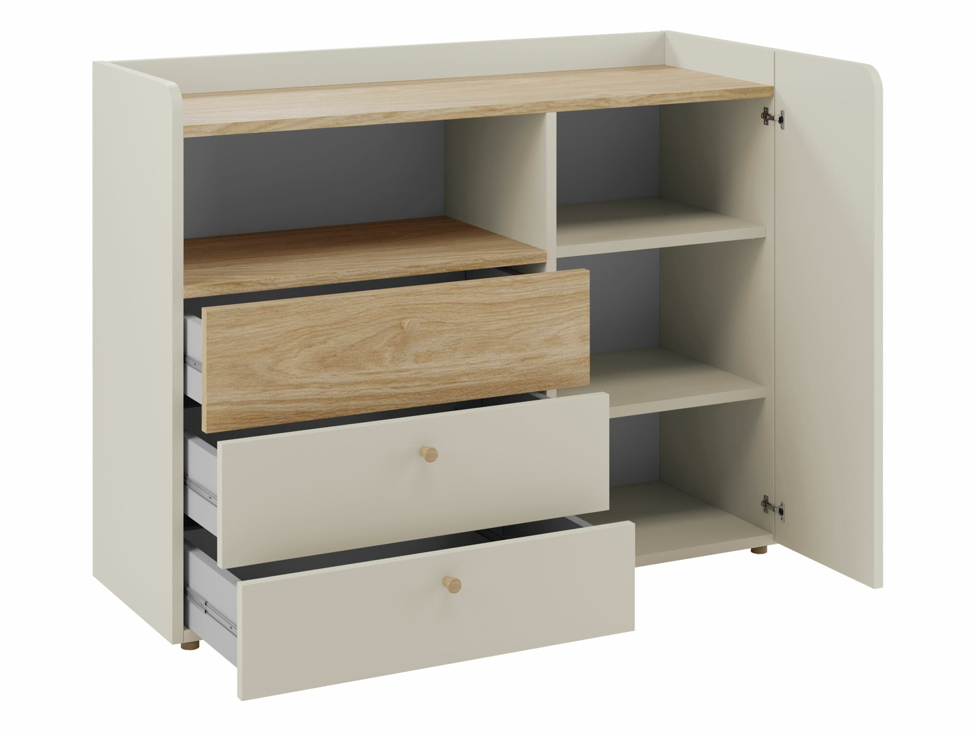 Ladekast Domcali 108 (Coral + Eiken)