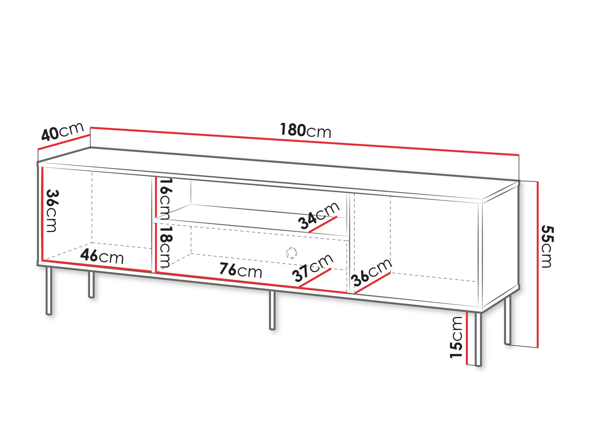 TV-meubel Tolete 105 (Beige)
