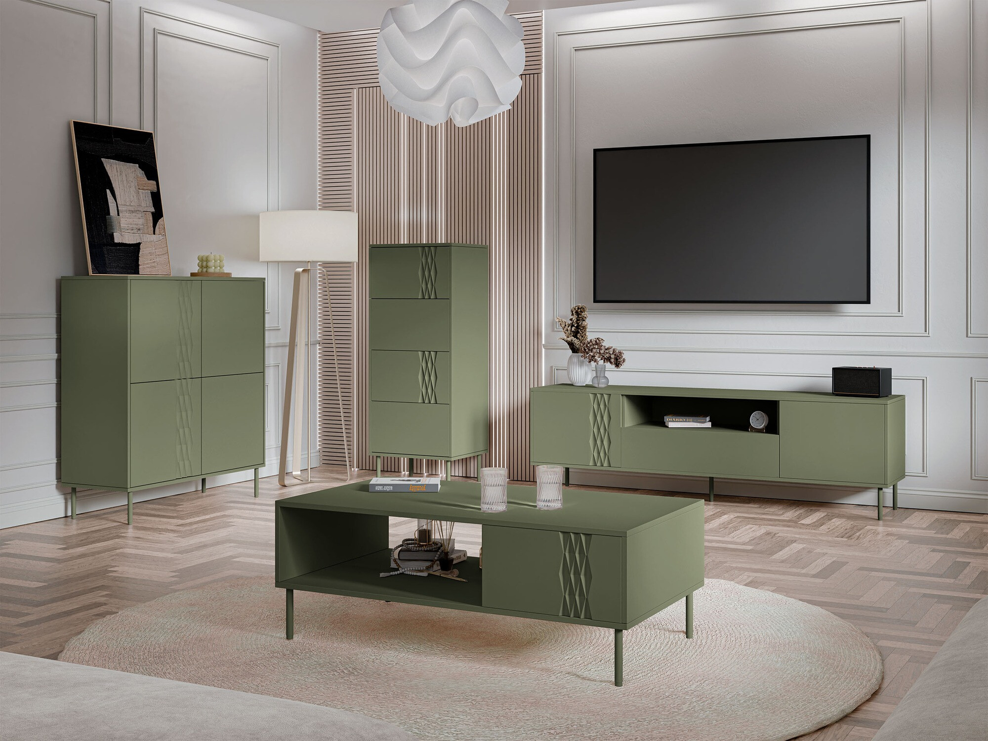 TV-meubel Tolete 105 (Groen)