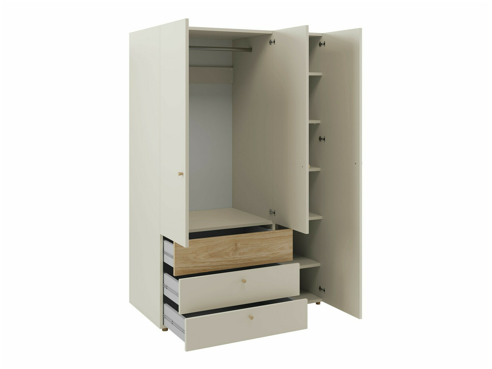 De reeks van de kinderkamer Domcali 116 (Grijs + Eiken)