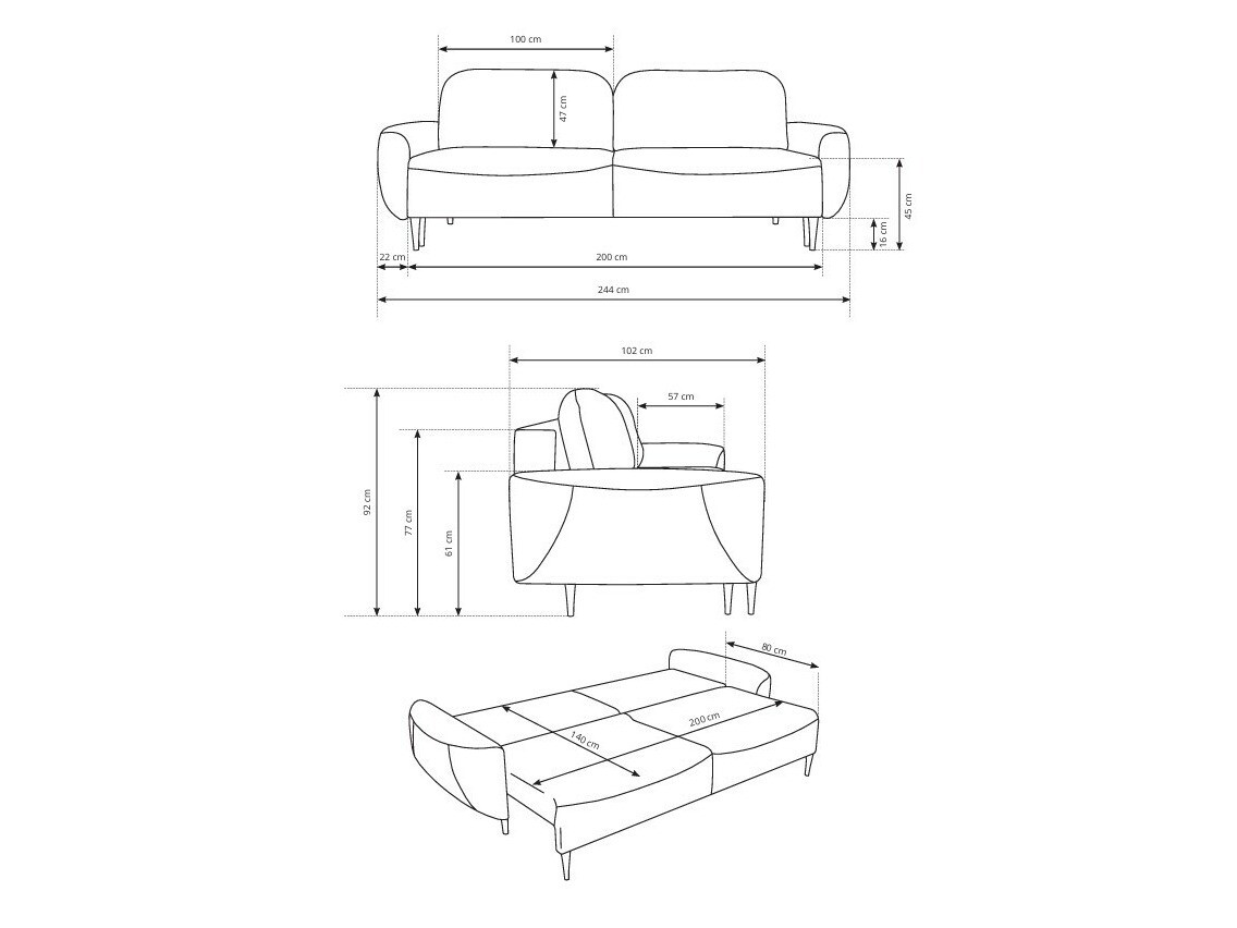 Slaapbank Kingston 142 (Perfect Harmony 01)