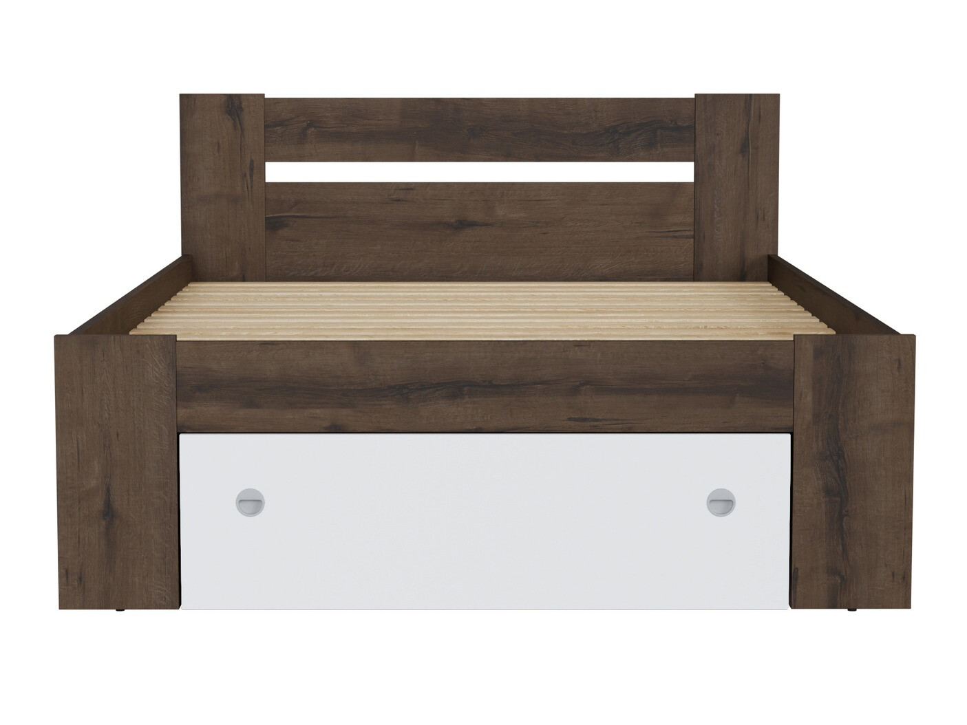 Bed Novsore 130 (Donkere eik)