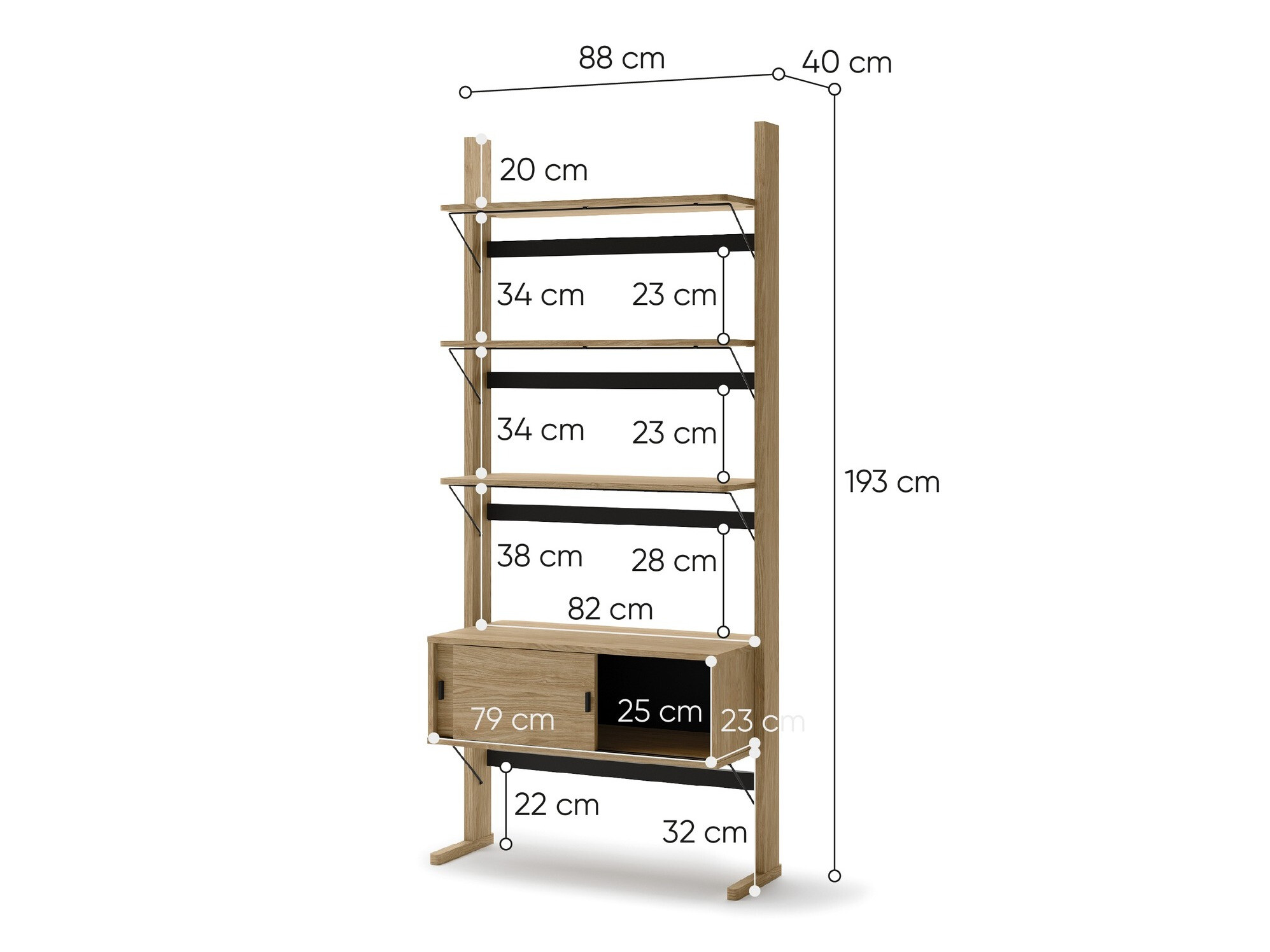 Boekenkast Feleliu 100