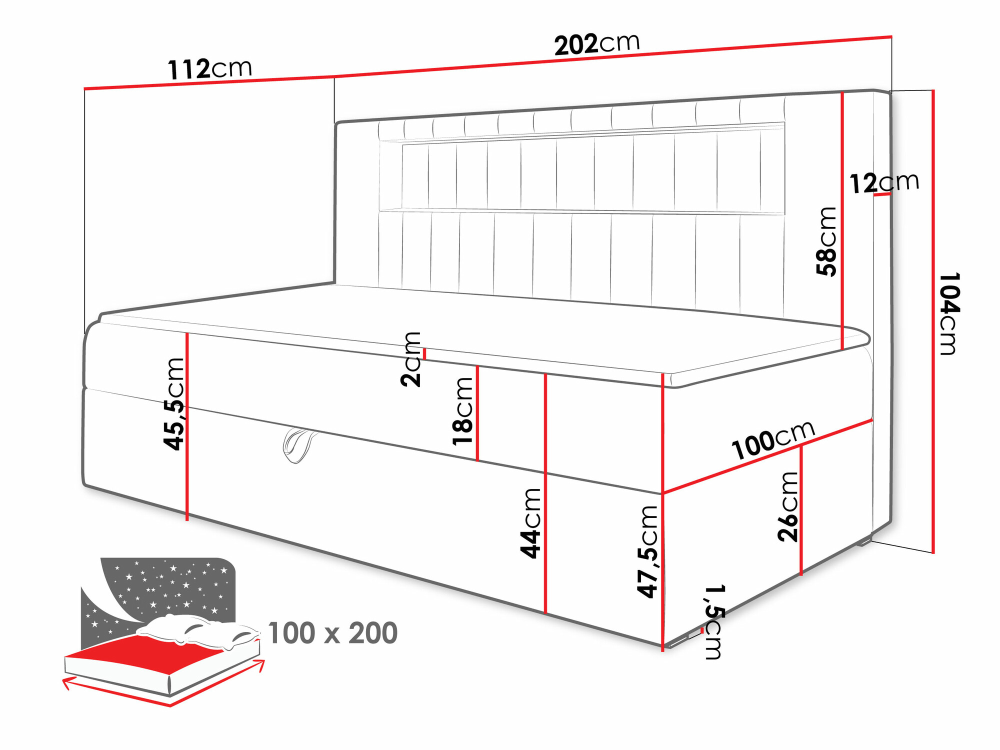 Boxspring Lucus IV (Soft 017 + Fresh 17)