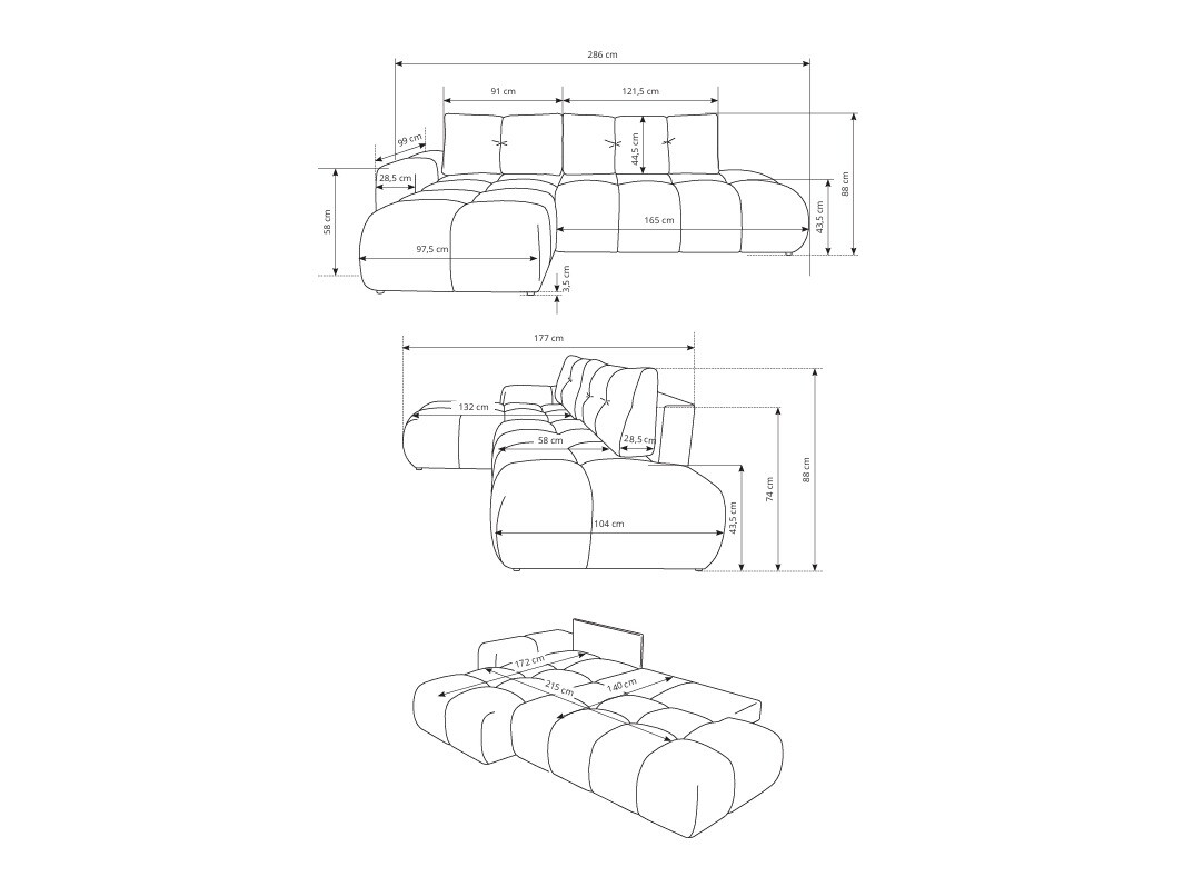 Hoekbank Kingston 156 (Curio 09)