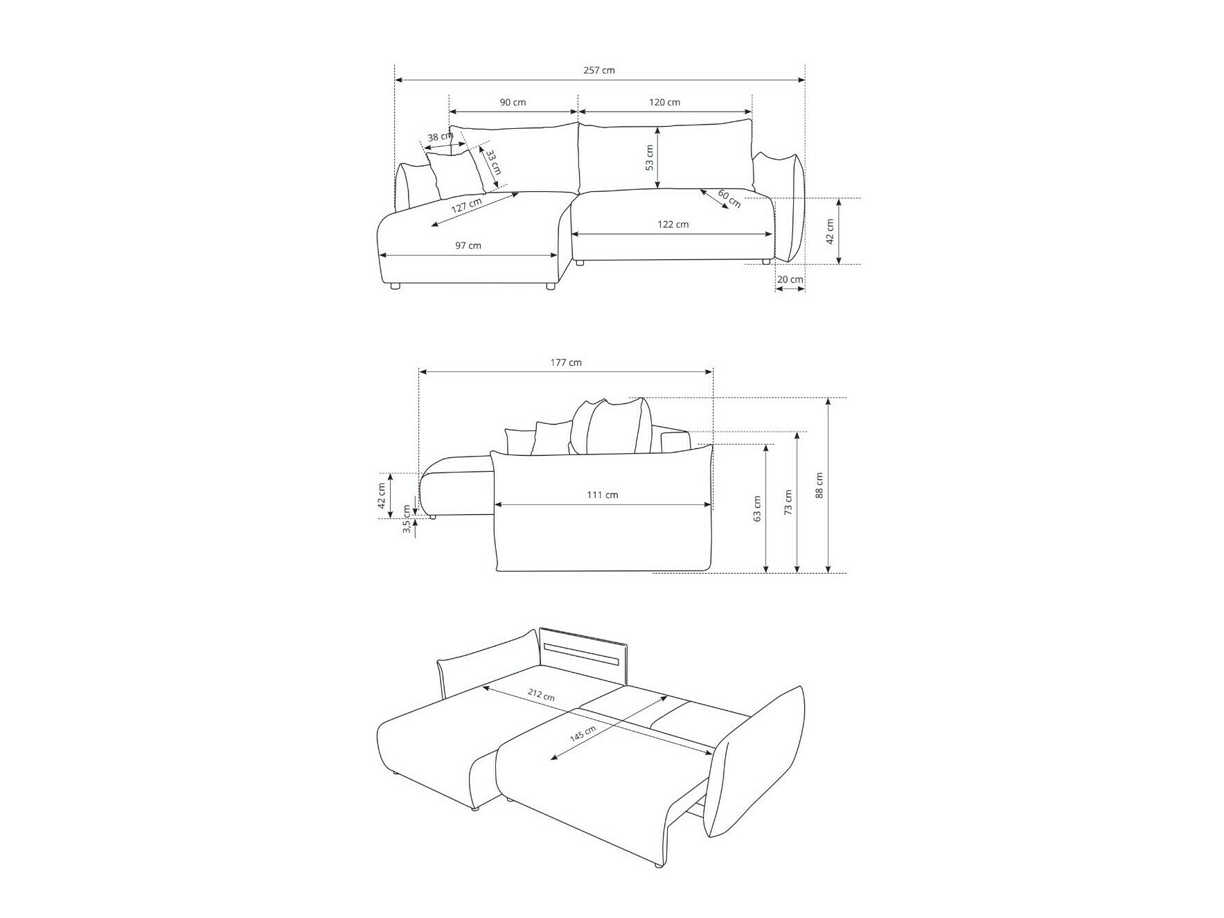 Hoekbank Kingston 153 (Tilia 56)