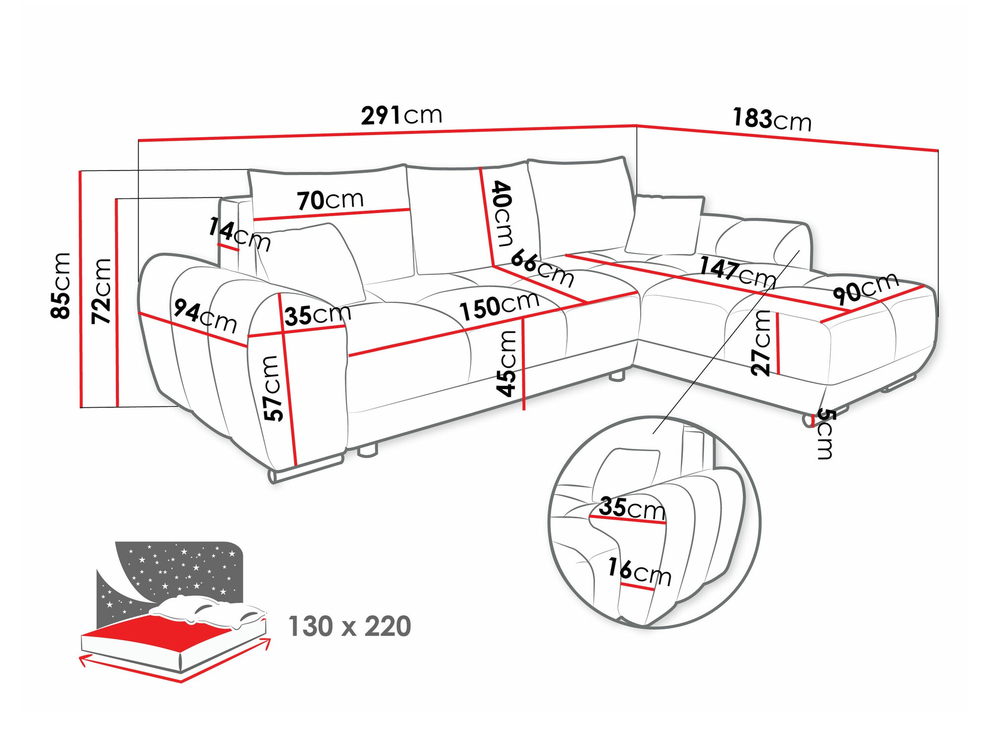 Hoekbank Camden 100 (Velo 621)