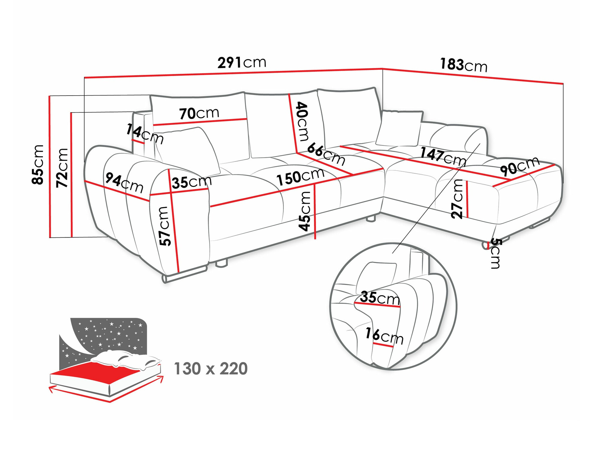 Hoekbank Camden 100 (Velo 627)