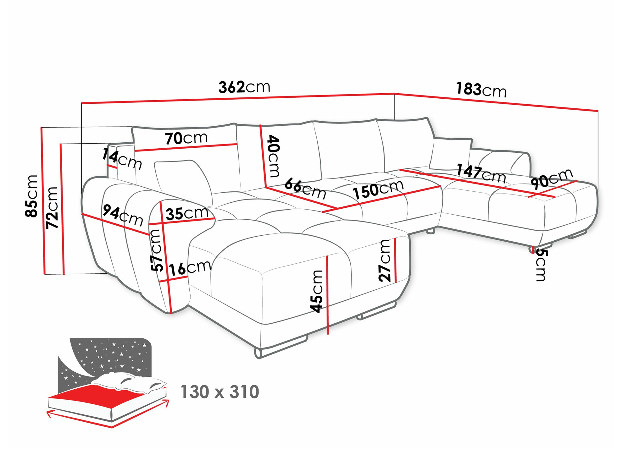 Hoekbank Camden 101 (Velo 636)