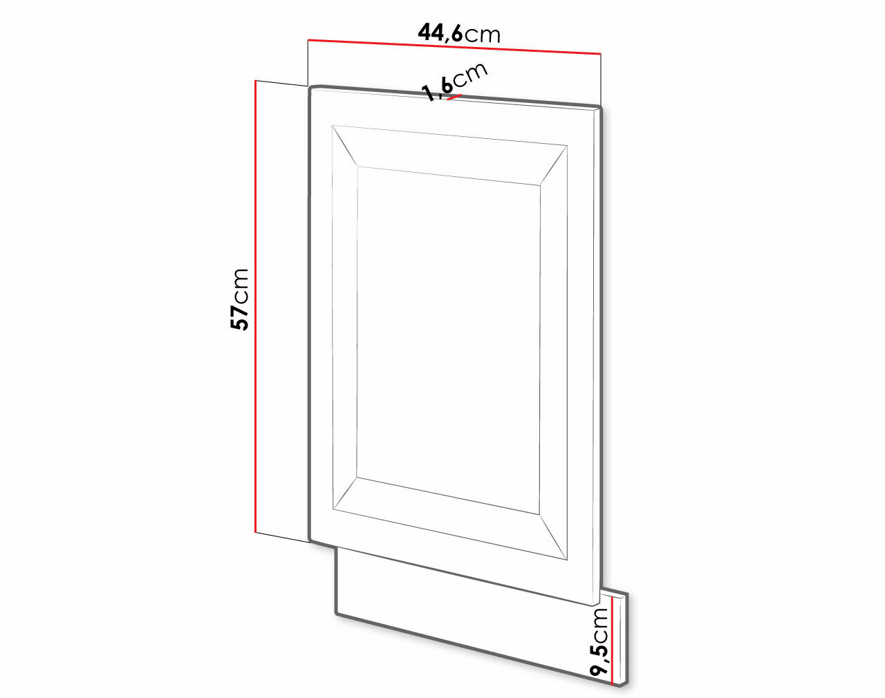 Vaatwasser deur Retro White 144