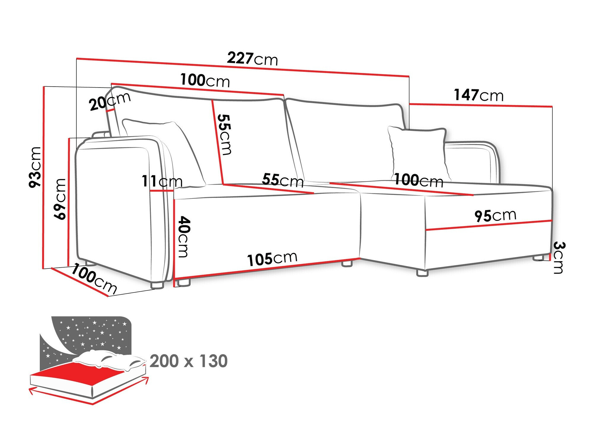 Hoekbank TrendyNest 111 (Velo 623)