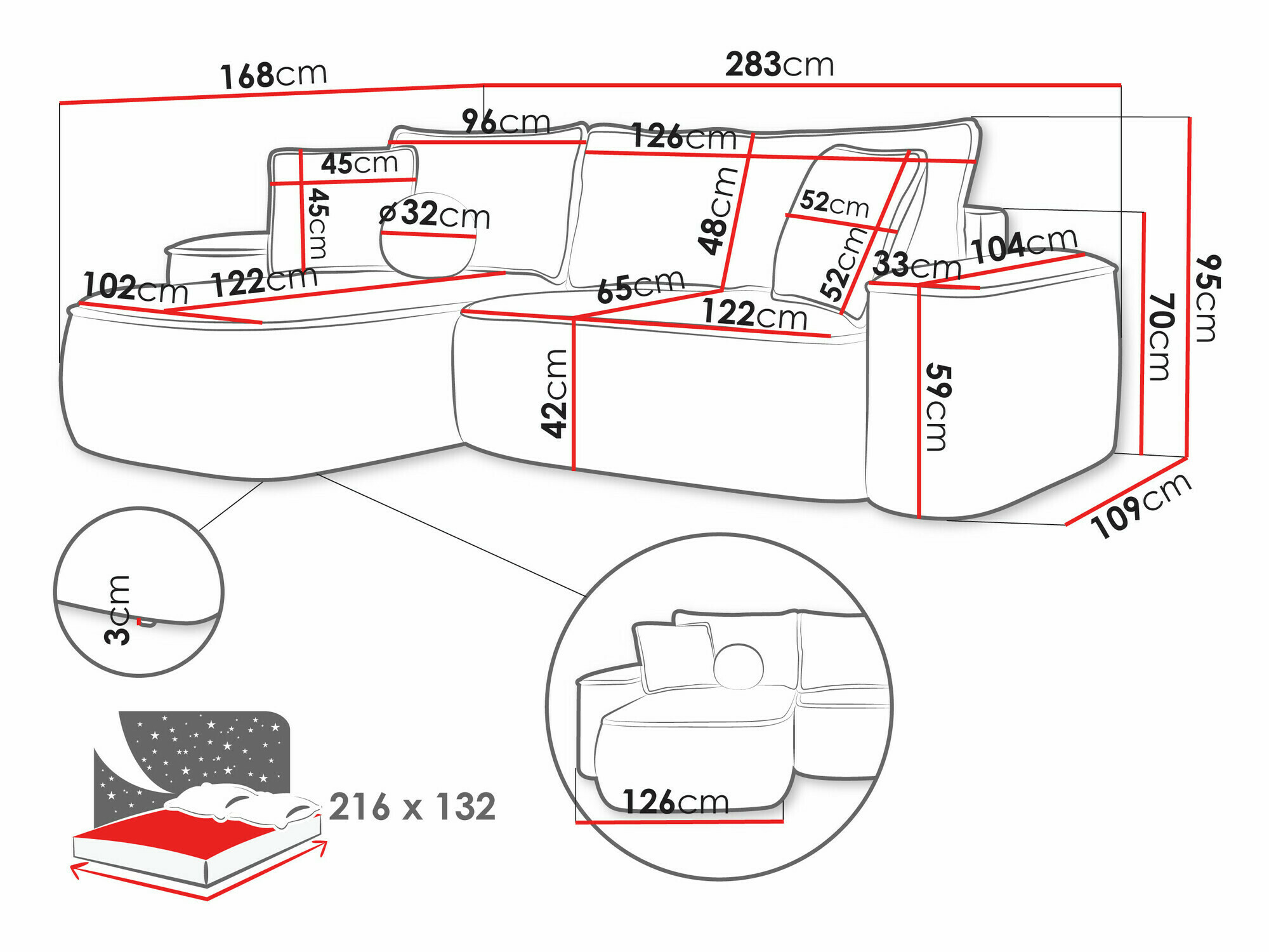 Hoekbank TrendyNest 112 (Curio 20)