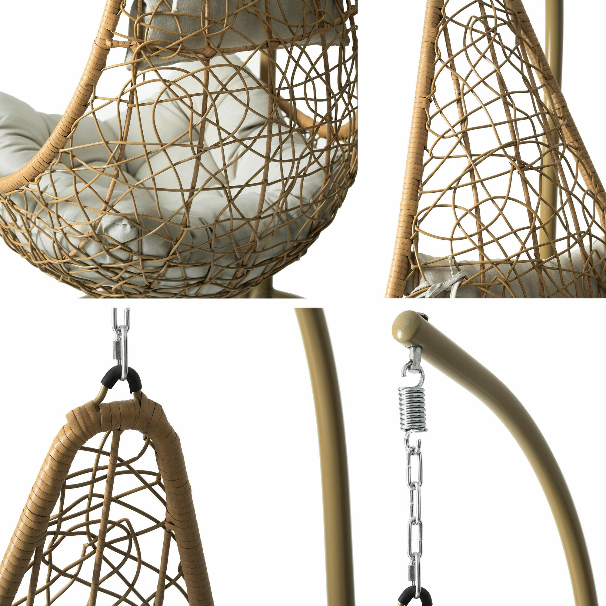 Hangende stoel Comfivo 313 (Bruin + Beige)