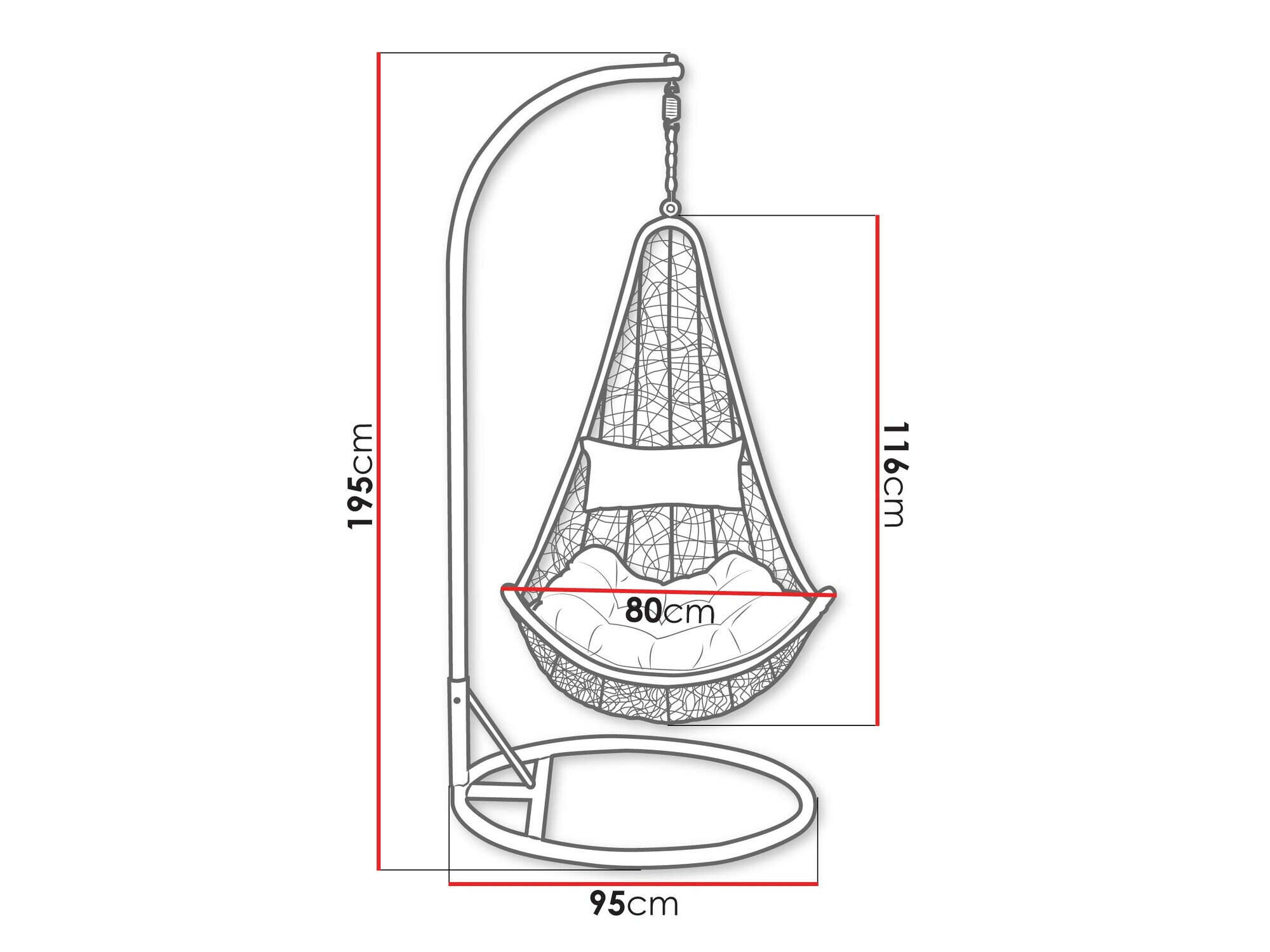 Hangende stoel Comfivo 313 (Bruin + Beige)