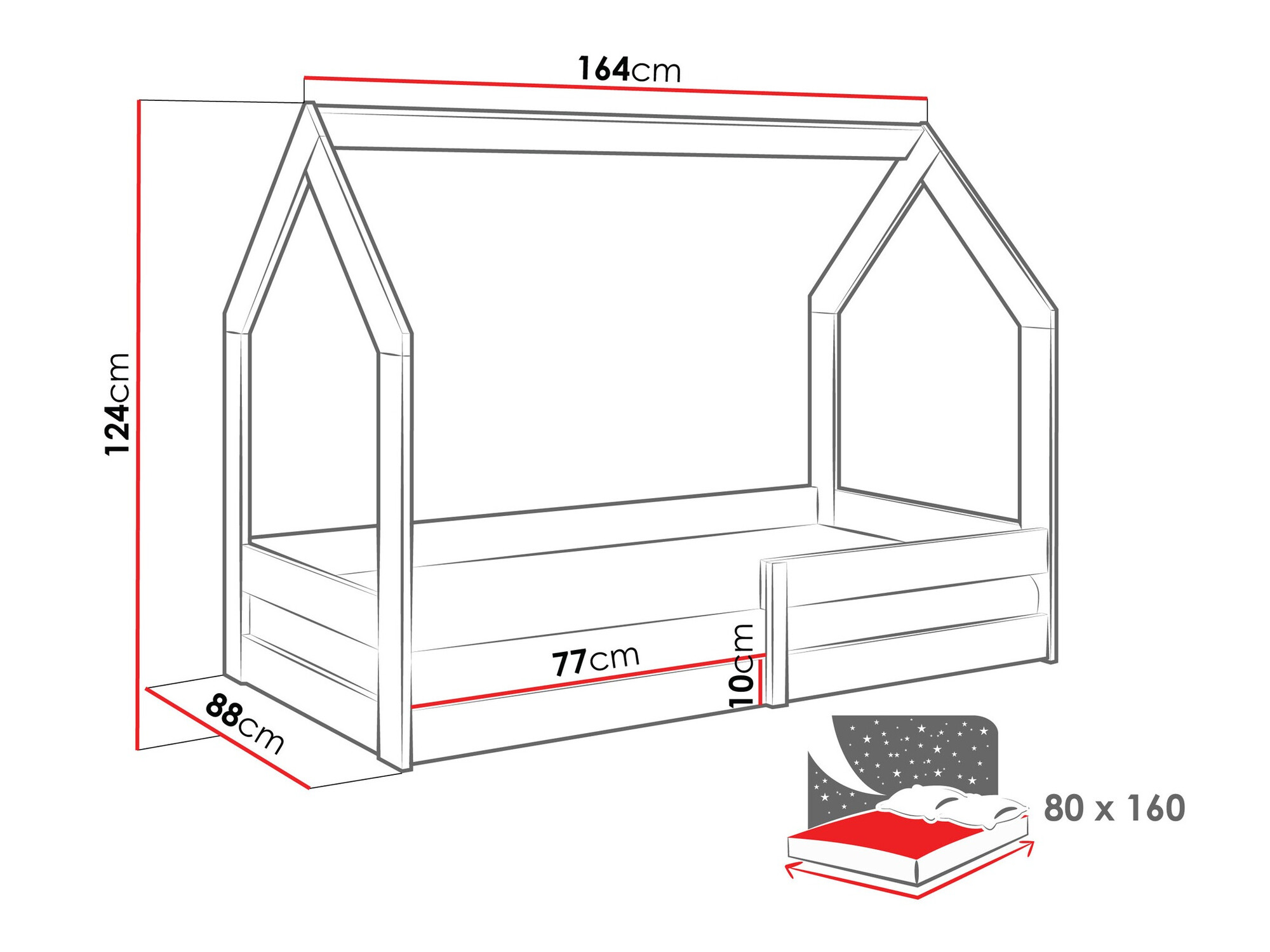 Bed Edmond 123 (Grenen)