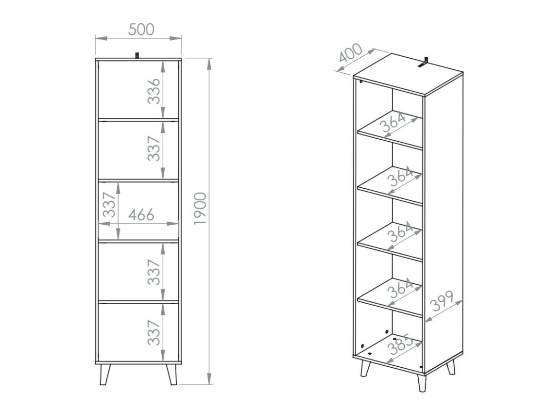 Boekenkast Tortoli 102