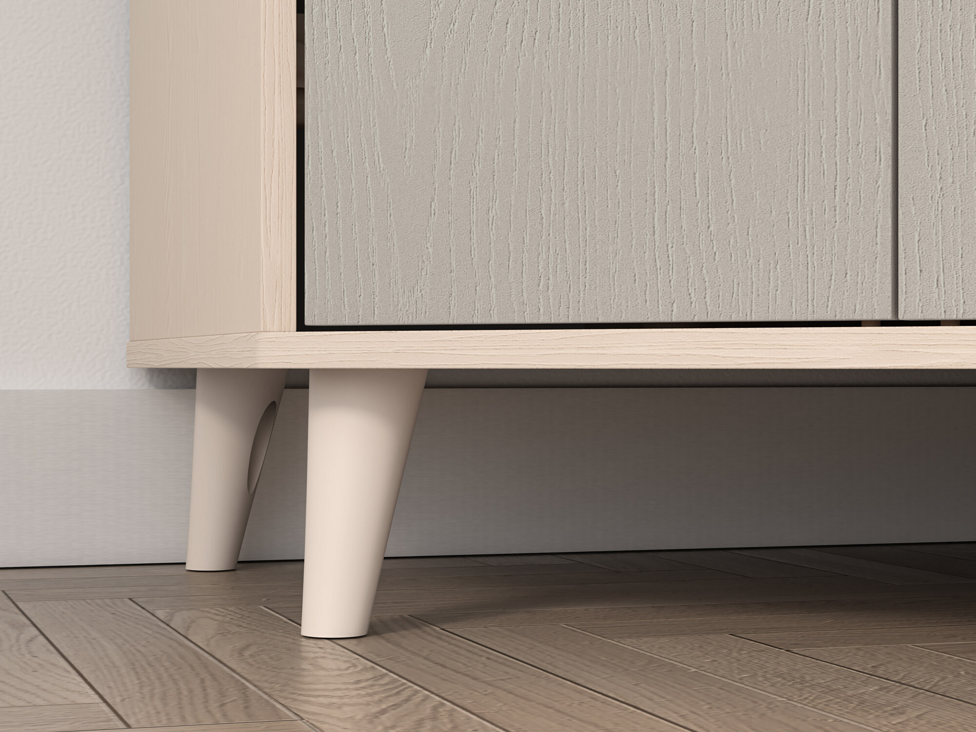 Hoekkledingkast Tortoli 100 (Grijs)