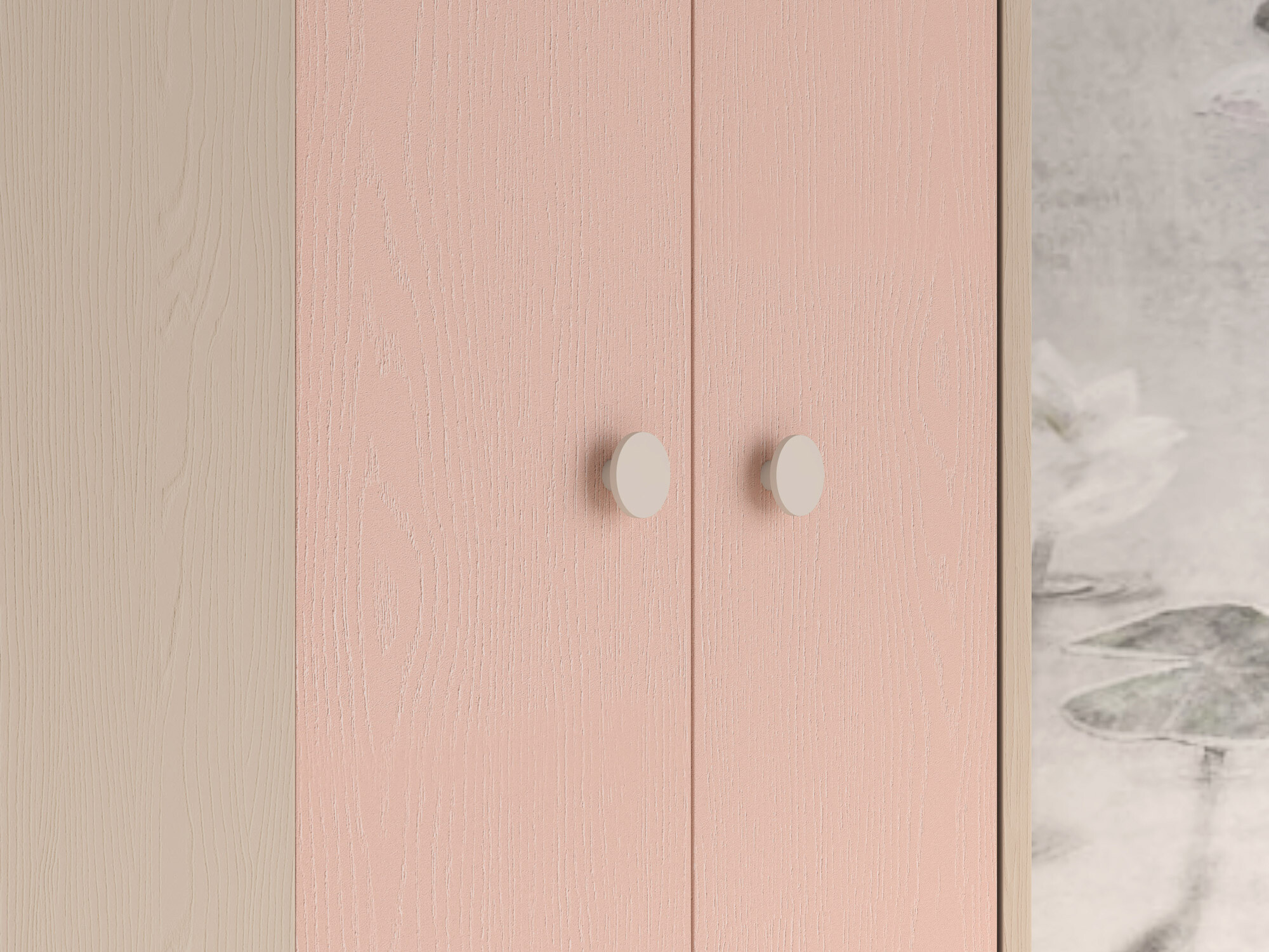 Hoekkledingkast Tortoli 100 (Roze)