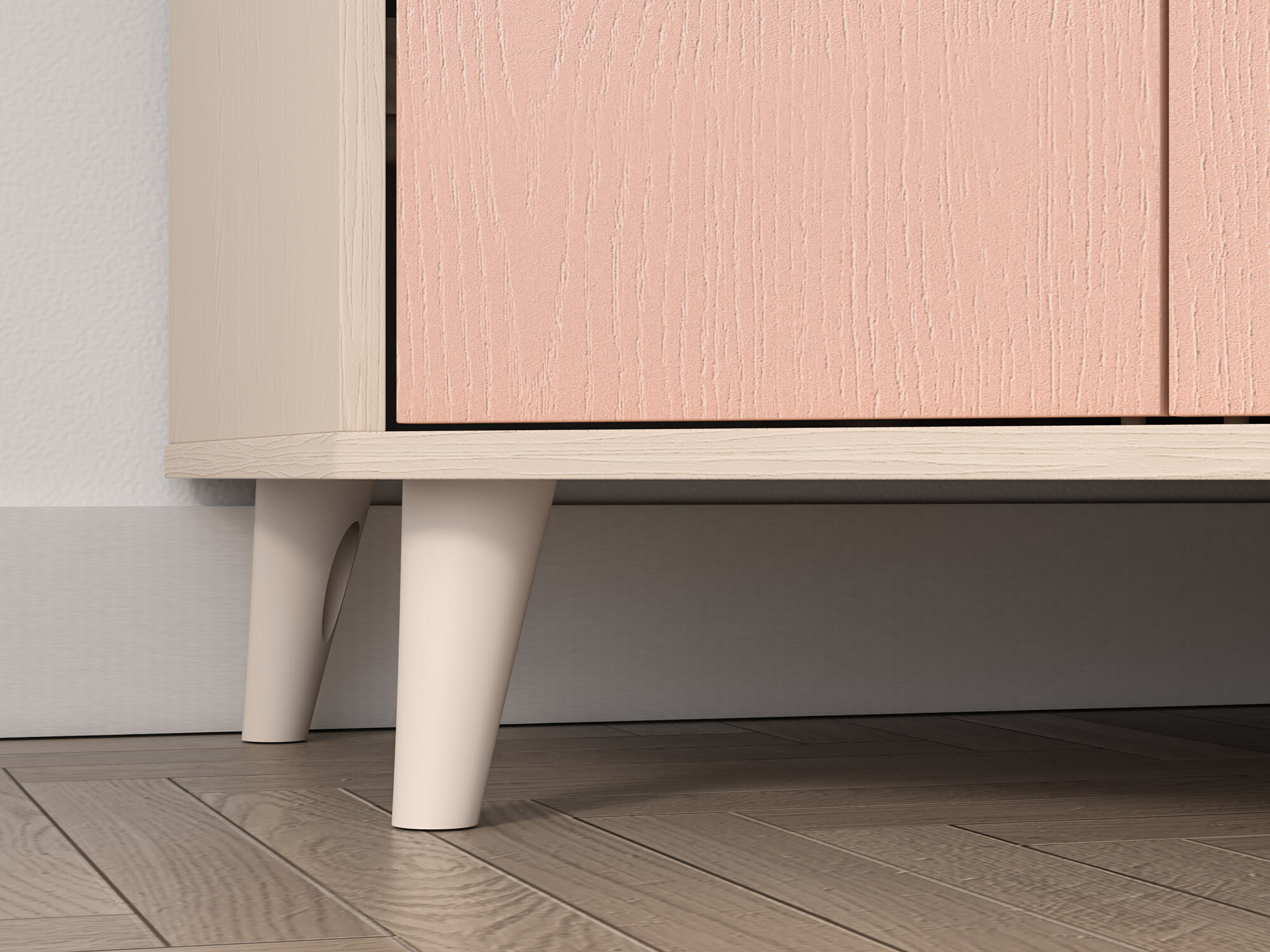 Hoekkledingkast Tortoli 100 (Roze)