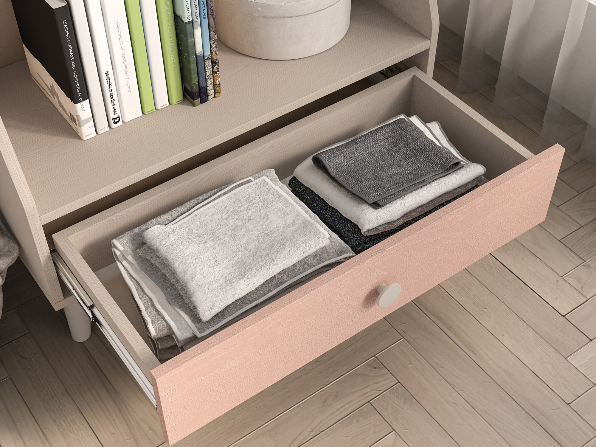 Boekenkast Tortoli 107 (Roze)