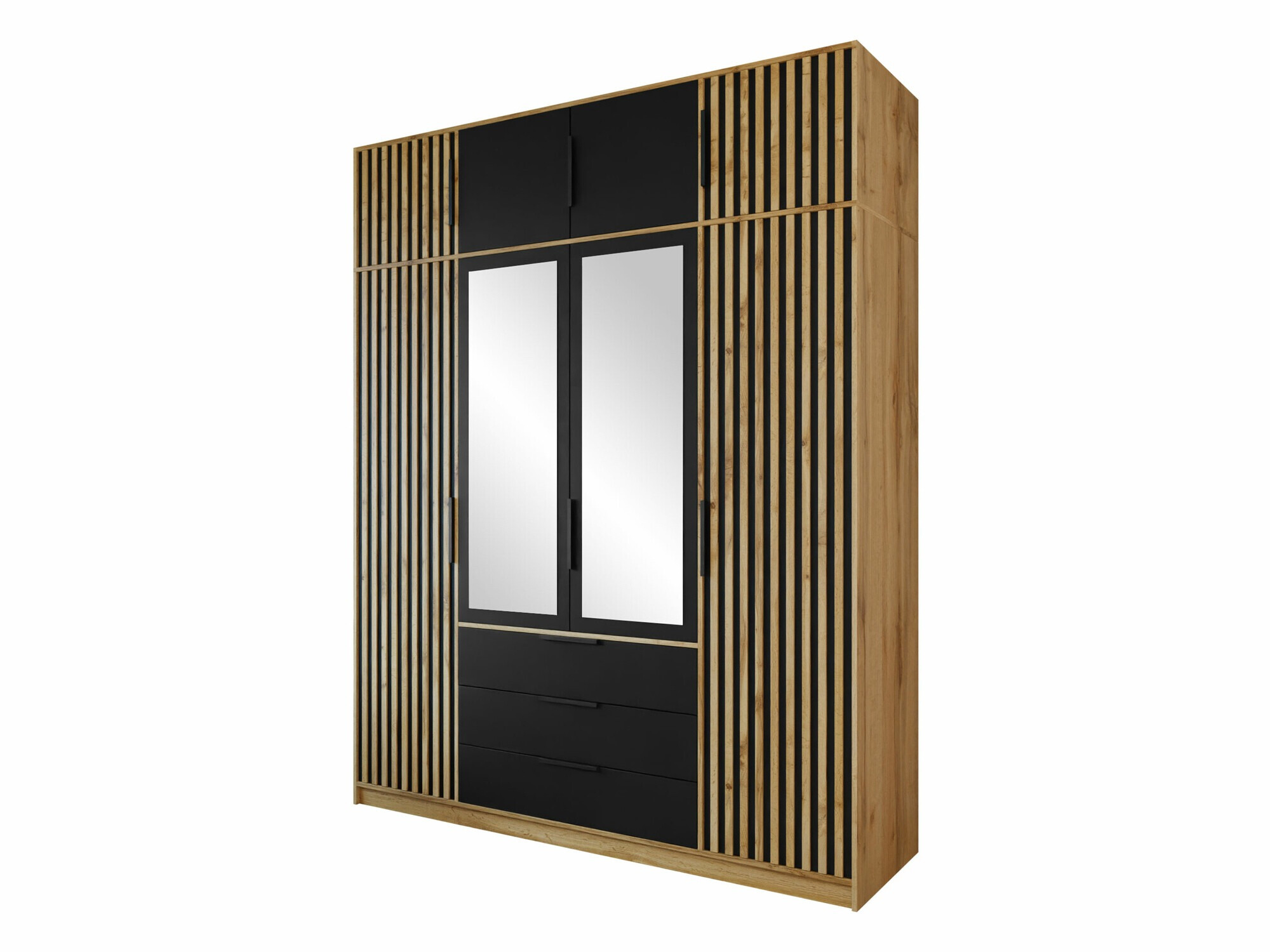 Kledingkast Collis II (Wotan eik + Zwart)