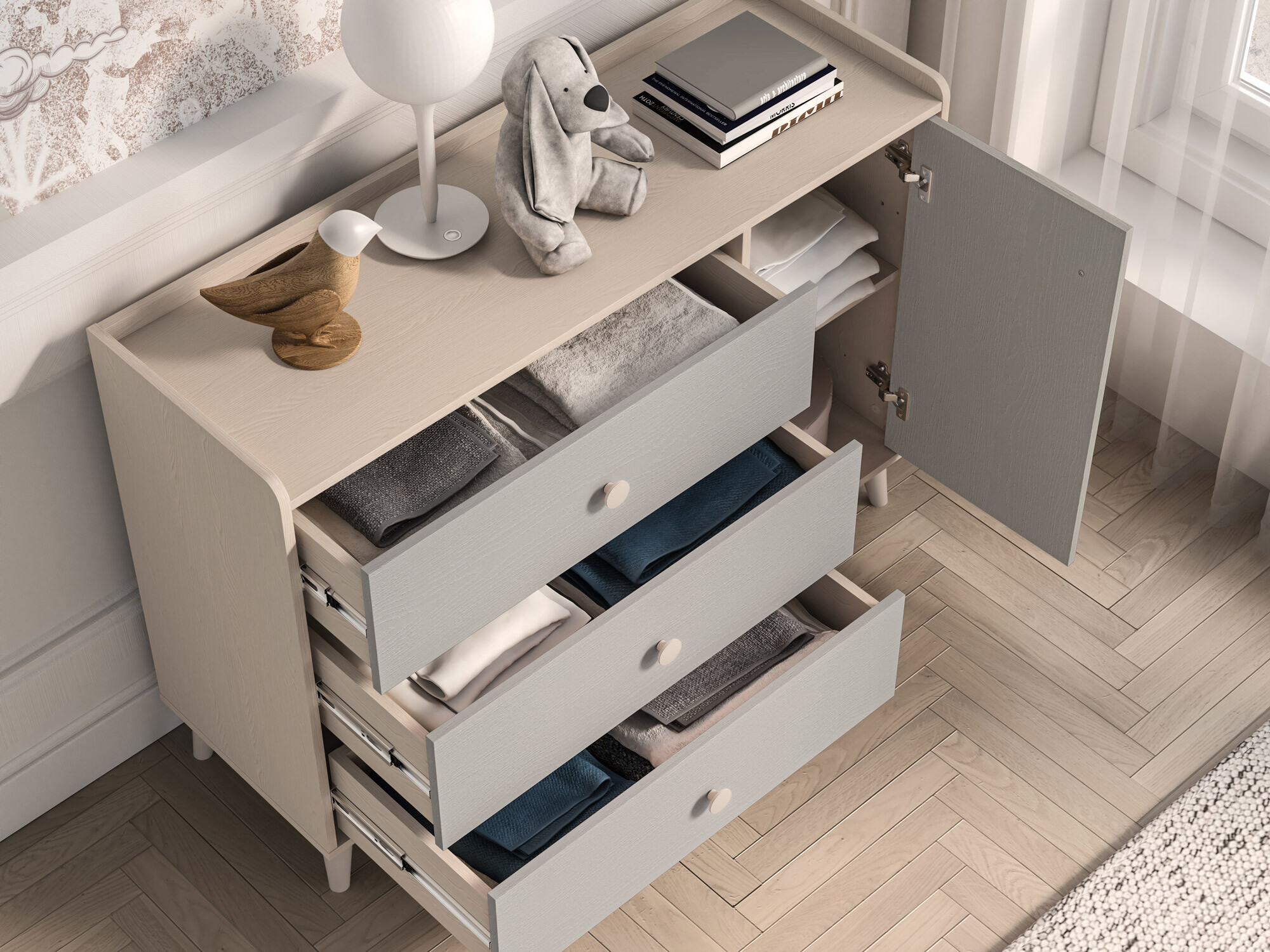 Ladekast Tortoli 104 (Grijs)