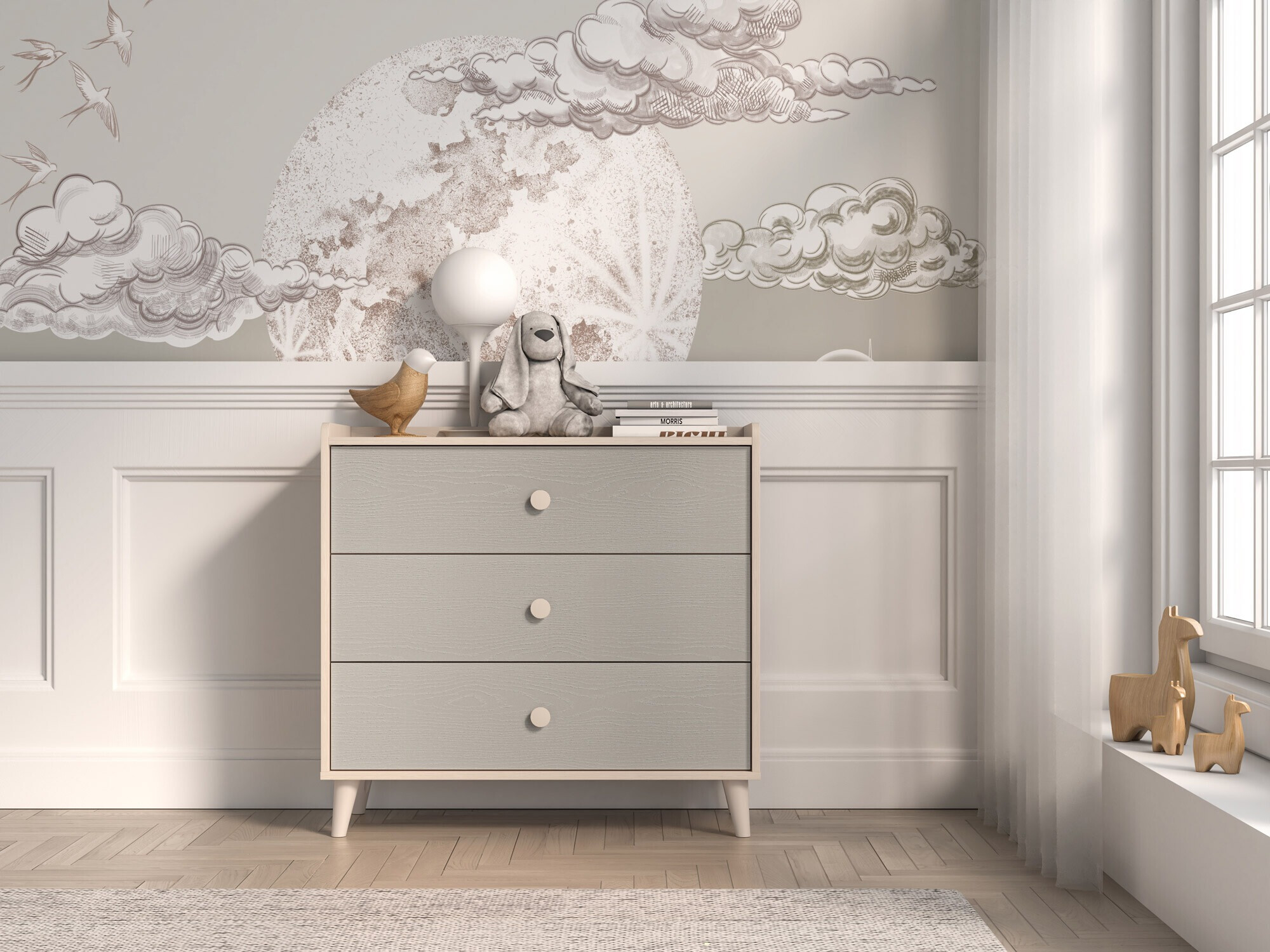 Ladekast Tortoli 105 (Grijs)