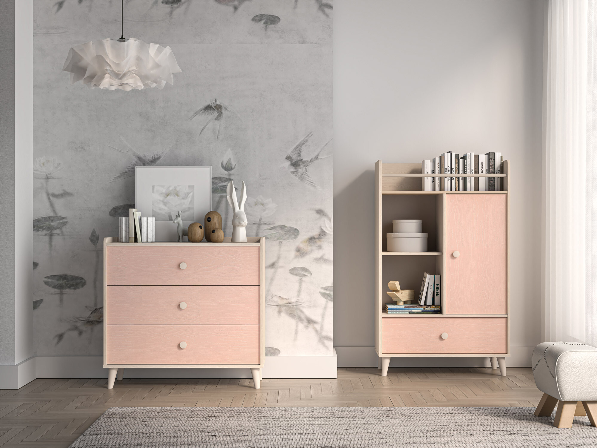 Ladekast Tortoli 105 (Roze)