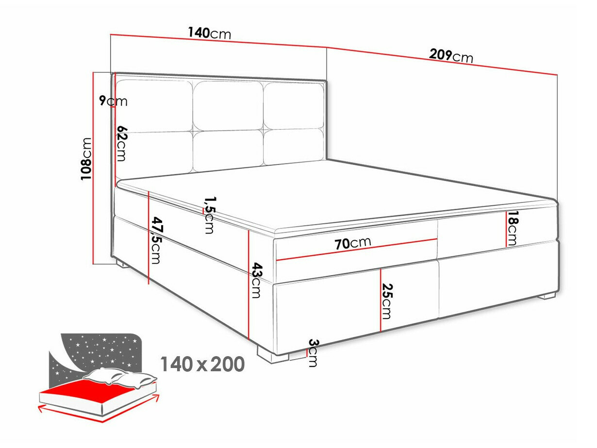Boxspring Stamford 103 (Itaka 11)