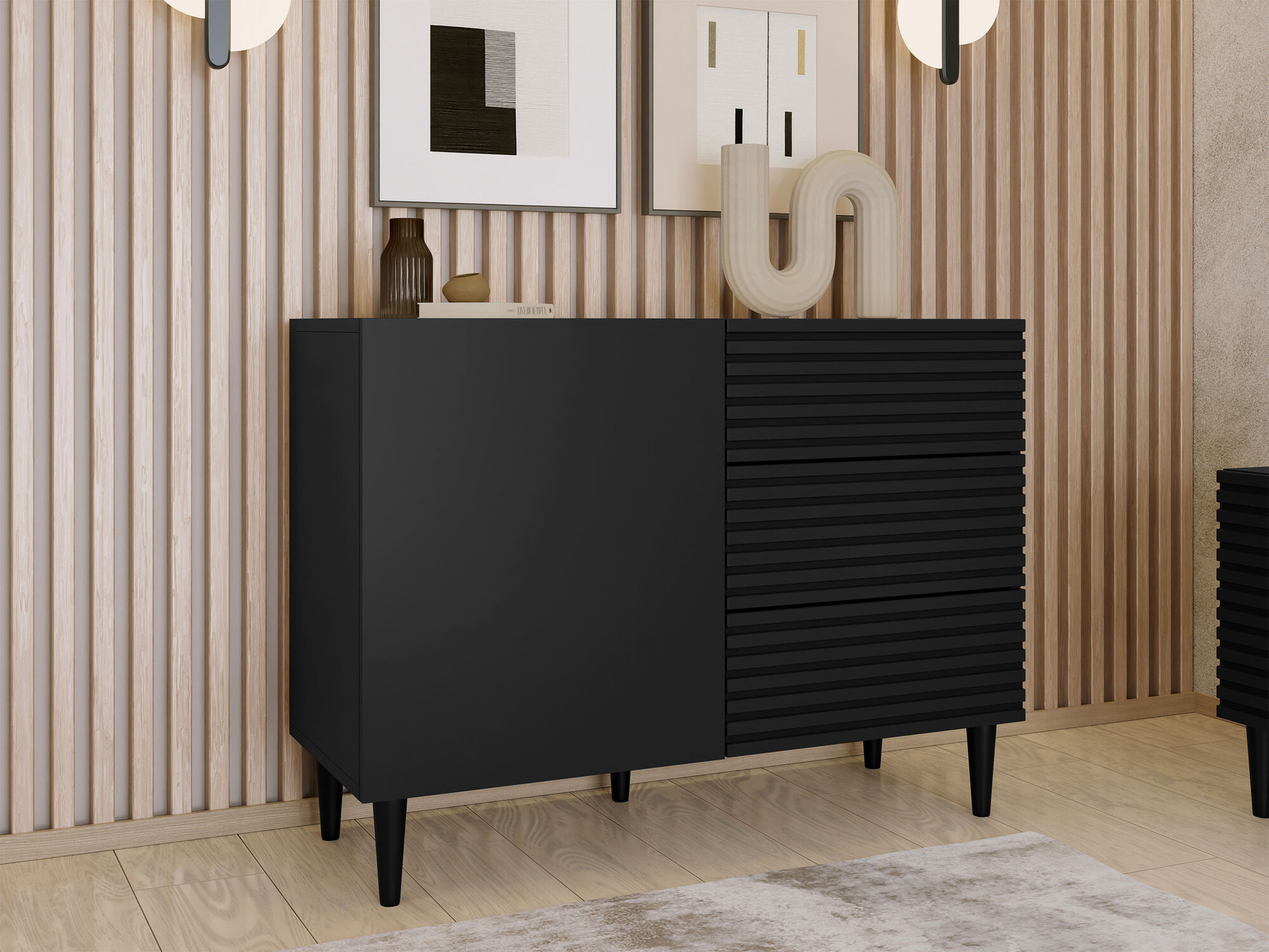 Ladekast Comfivo Mavmono 100 (Zwart)