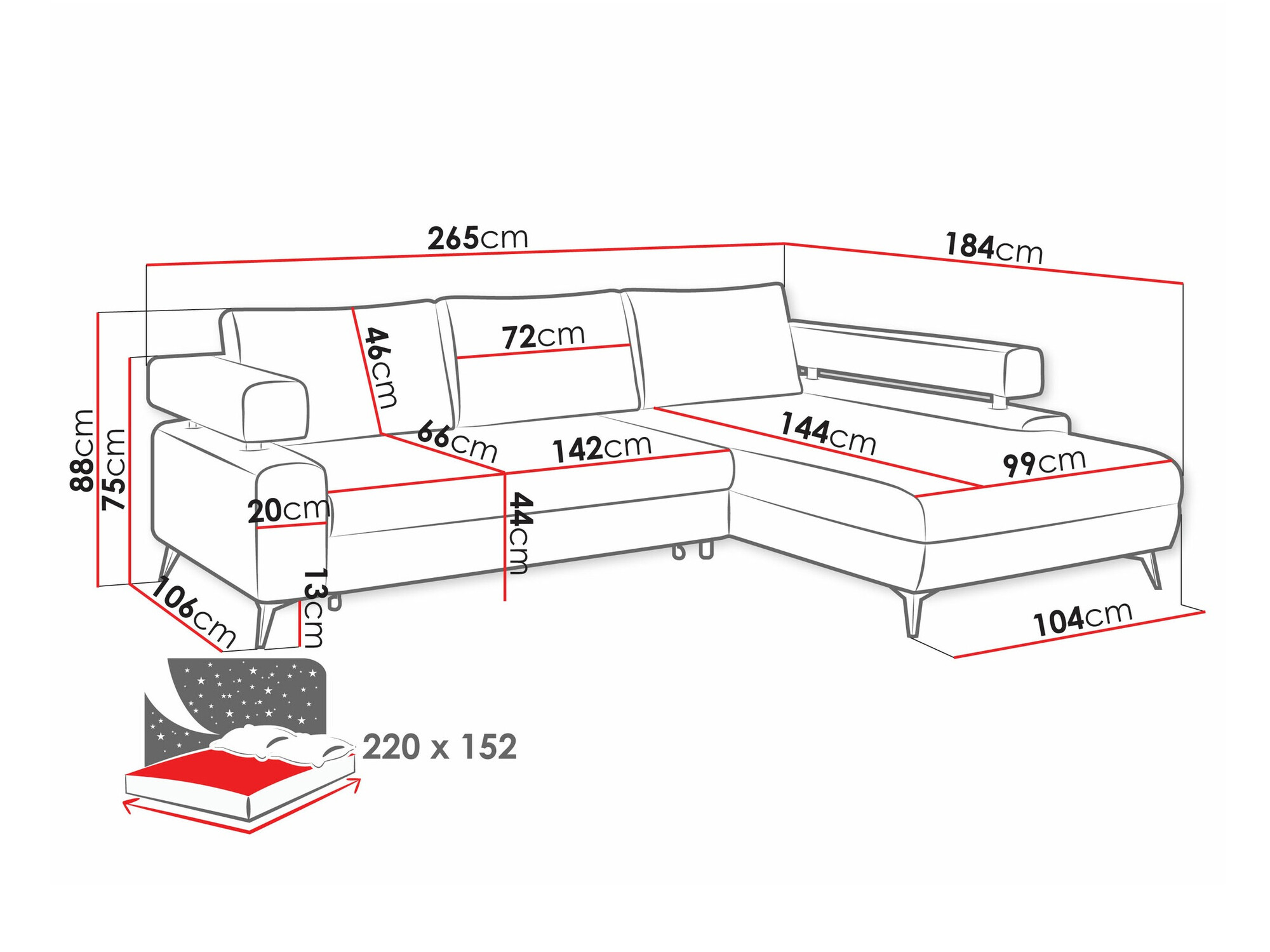 Hoekbank Lincoln 199 (Primo 05)