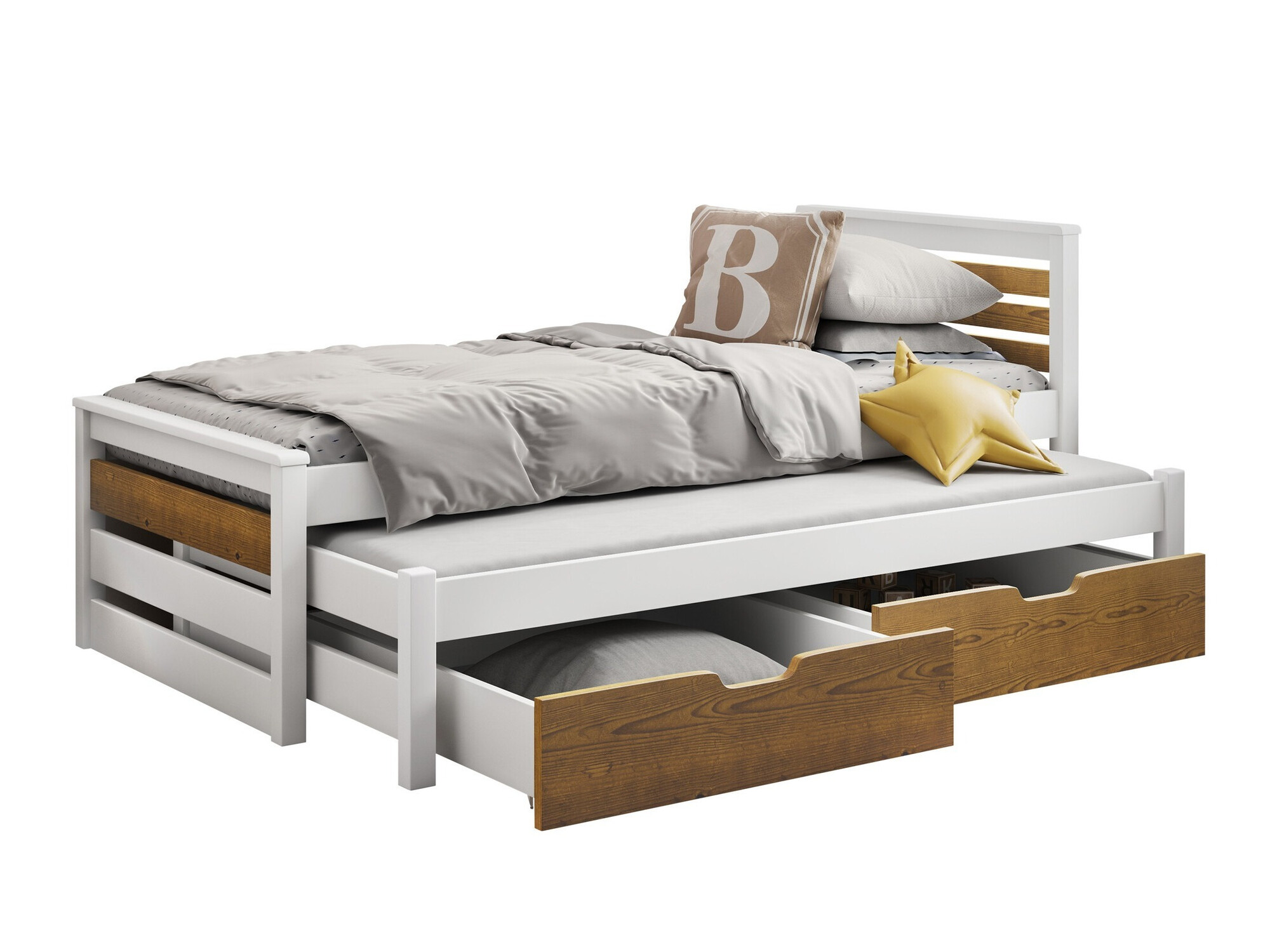 Bed Henderson 169 (Wit + Sonoma eik)