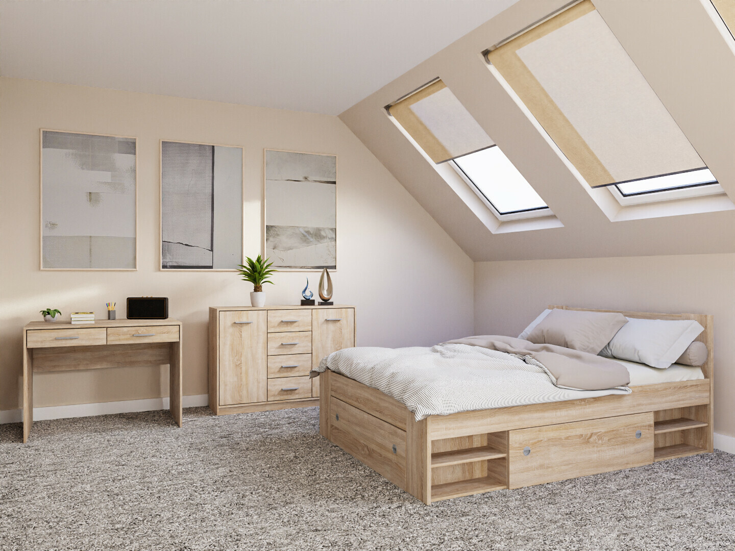 Slaapkamer set Novsore 156 (Sonoma eik)