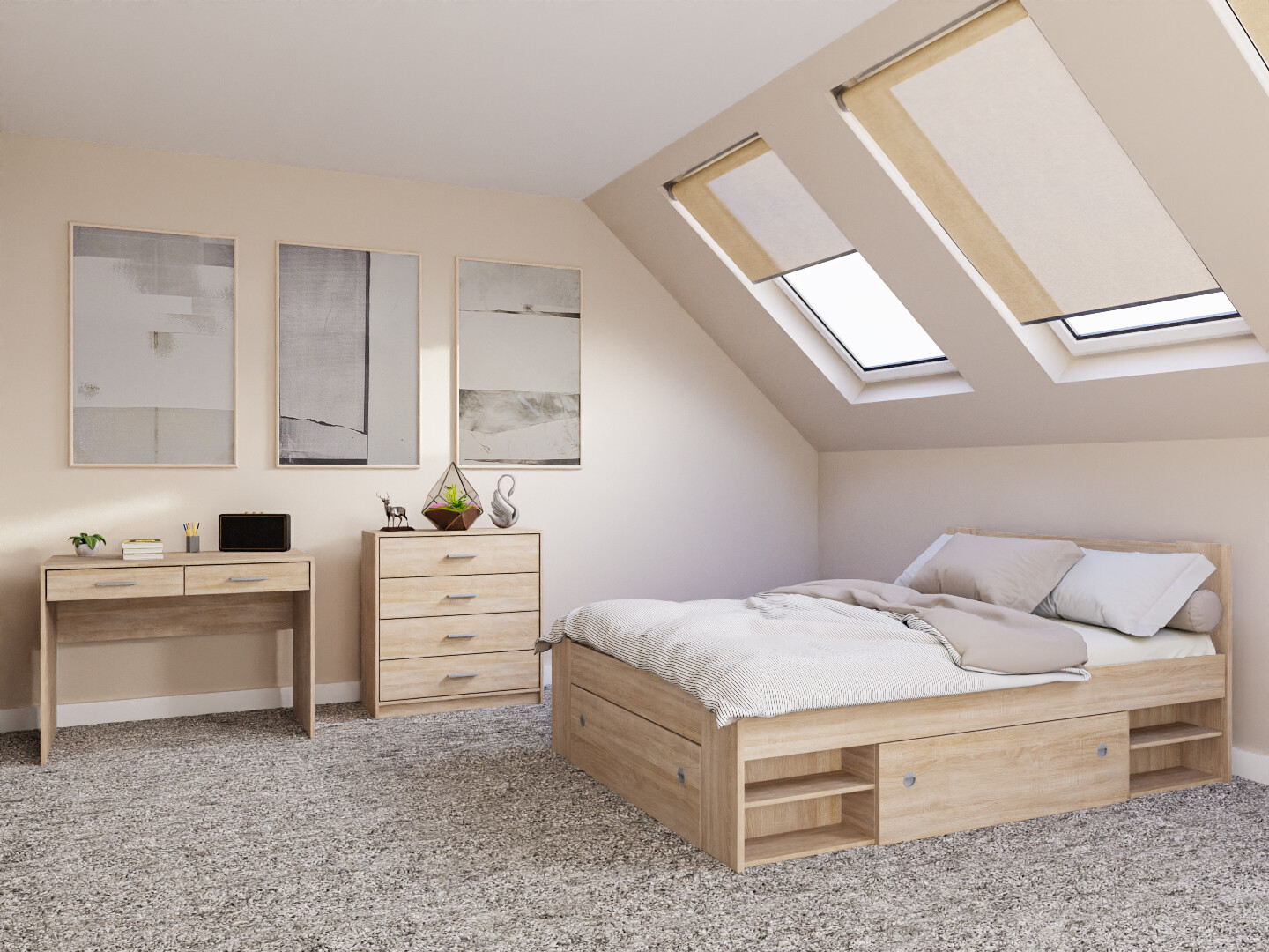 Slaapkamerset Novsore 155 (Sonoma eik)