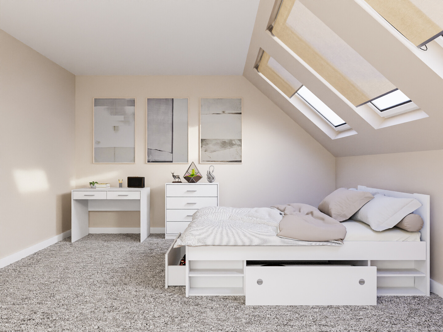 Slaapkamerset Novsore 155 (Wit)