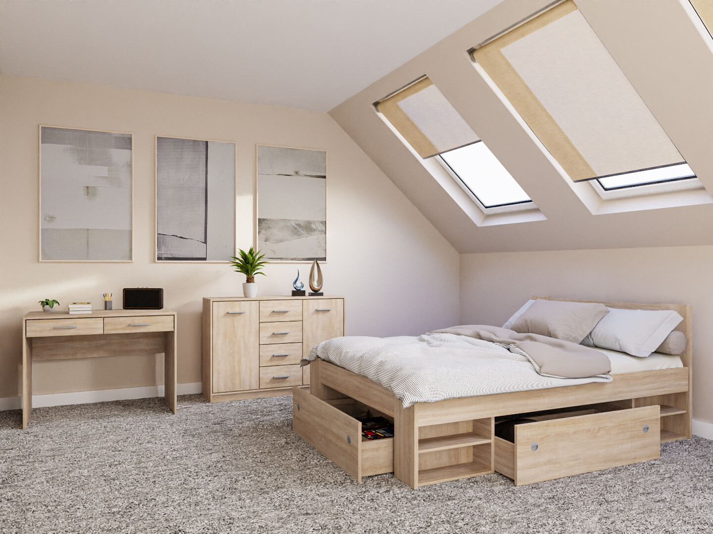 Slaapkamerset Novsore 156 (Sonoma eik)