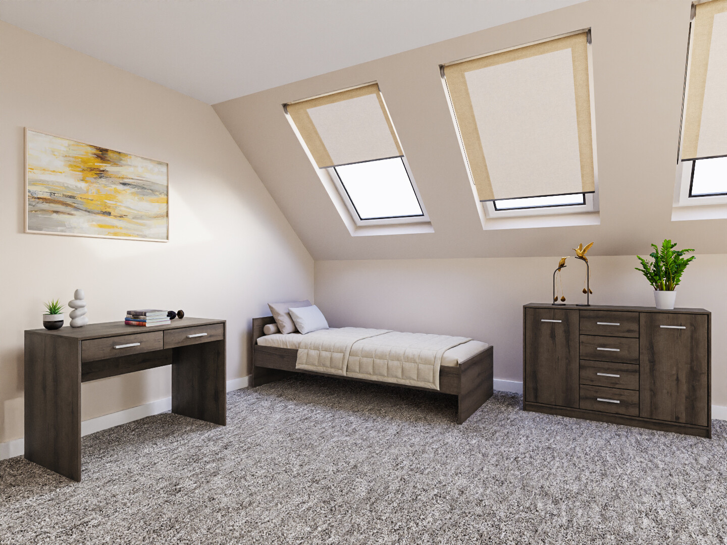 Slaapkamer set Novsore 149 (Donkere eik)