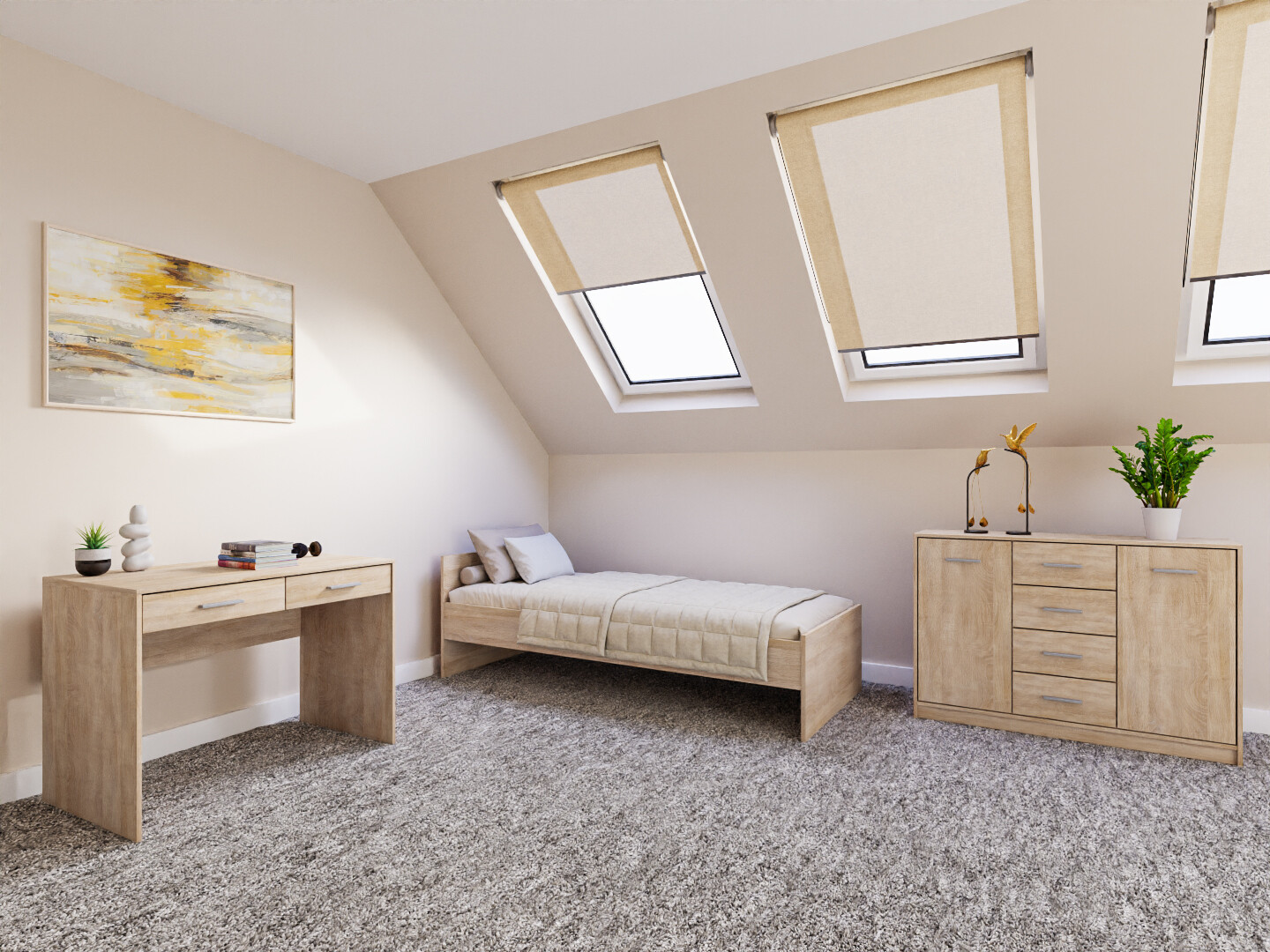 Slaapkamer set Novsore 149 (Sonoma eik)