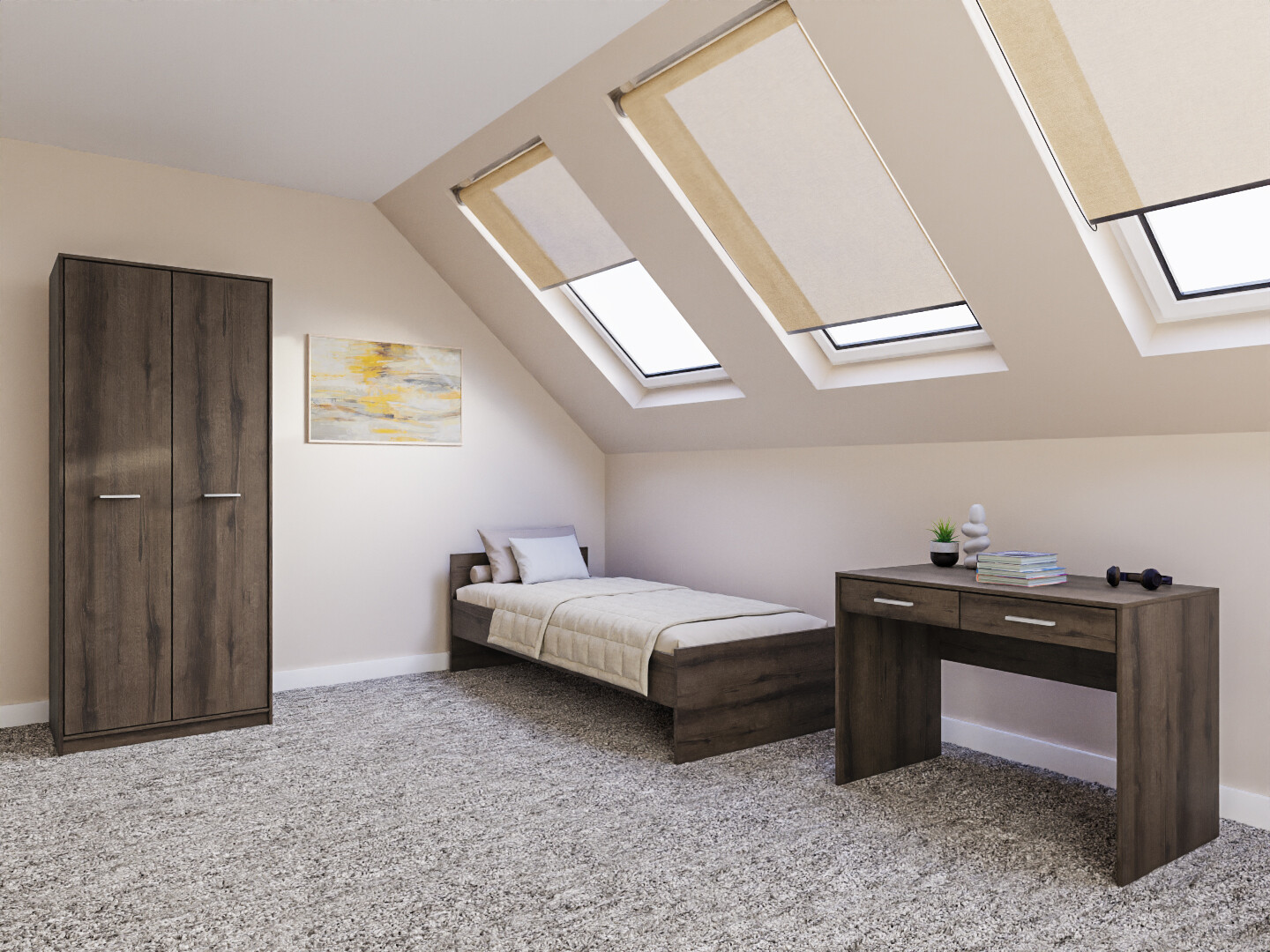 Slaapkamerset Novsore 157 (Donkere eik)