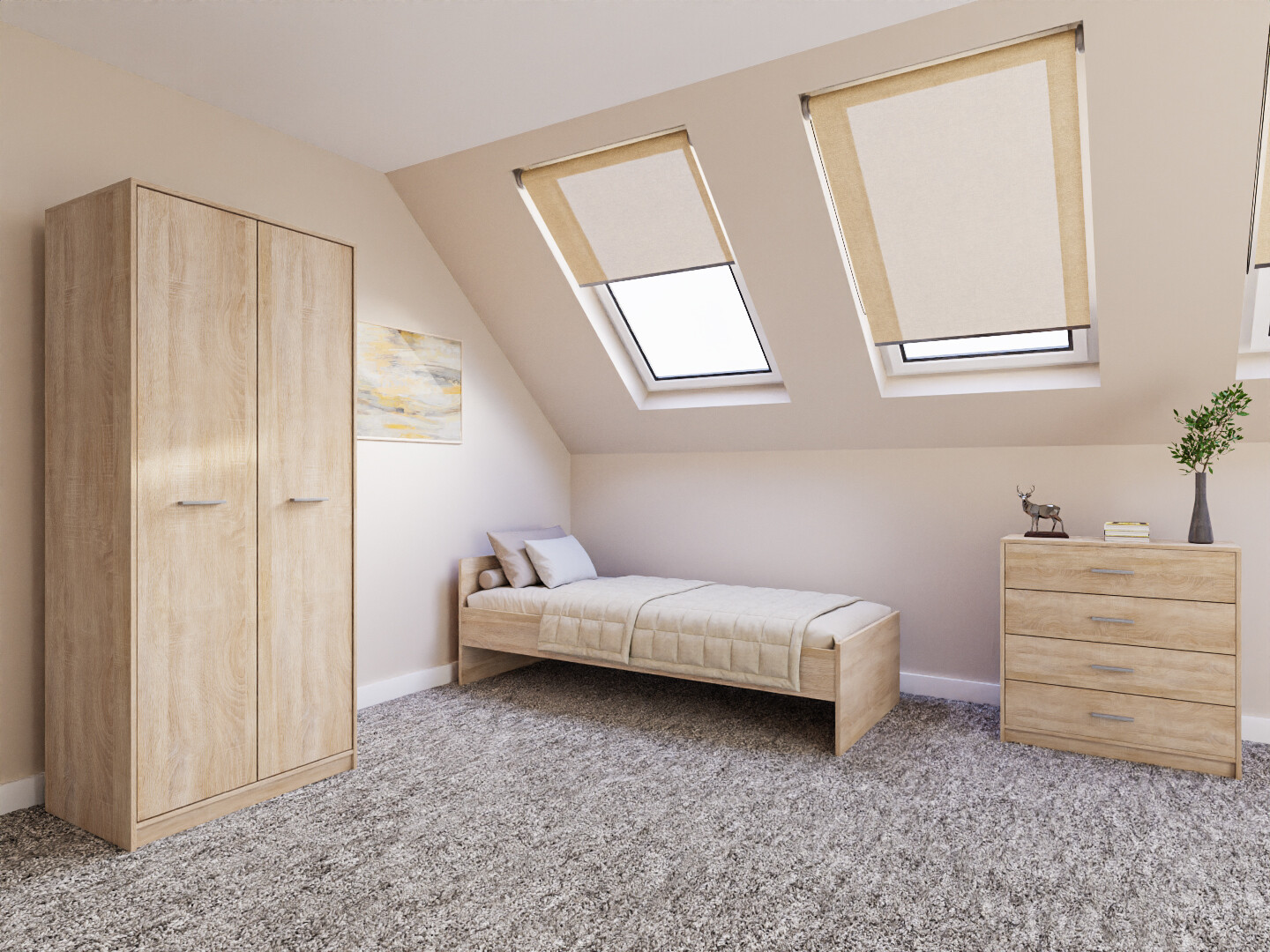 Slaapkamerset Novsore 151 (Sonoma eik)