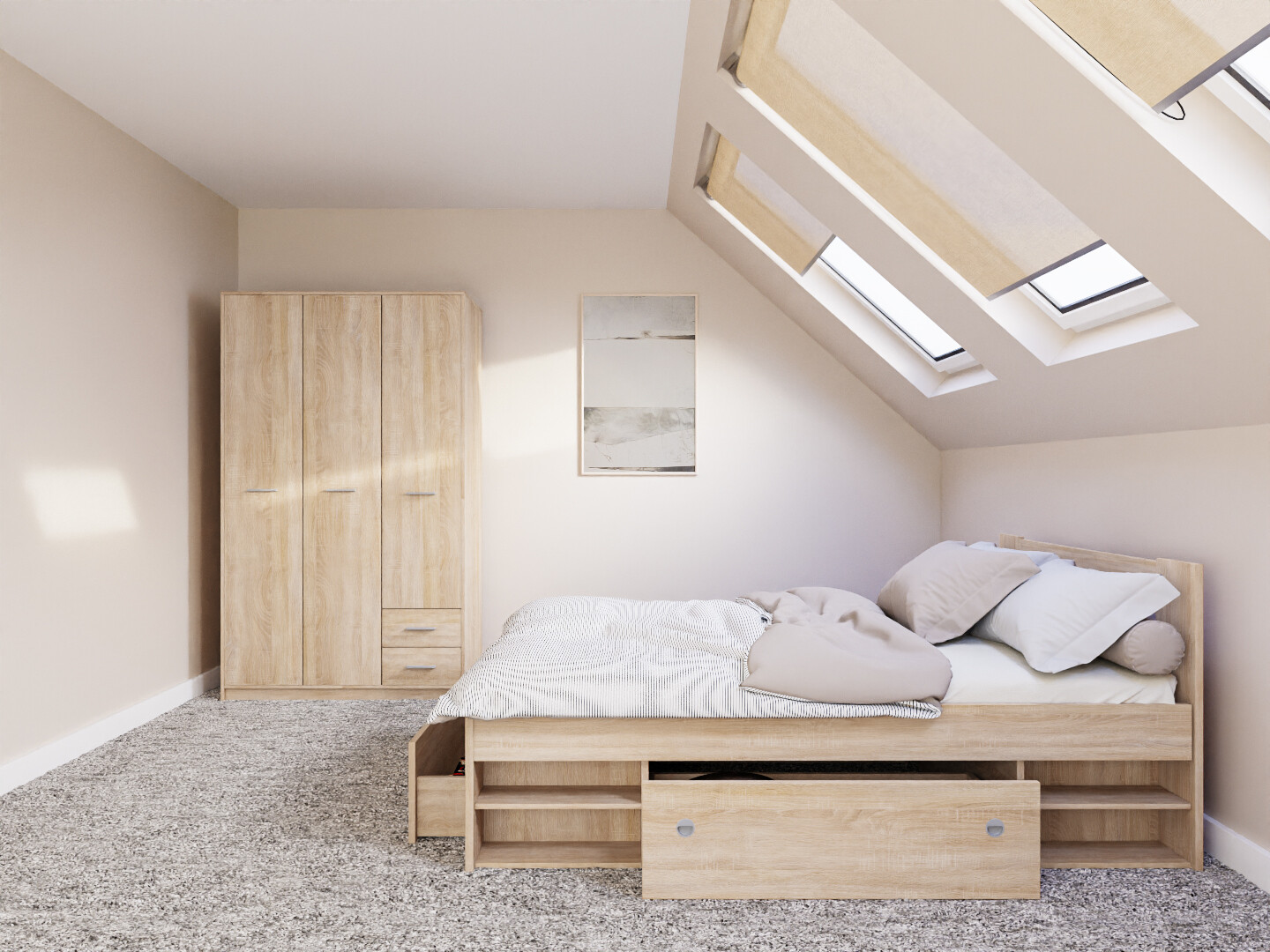 Slaapkamerset Novsore 158 (Sonoma eik)