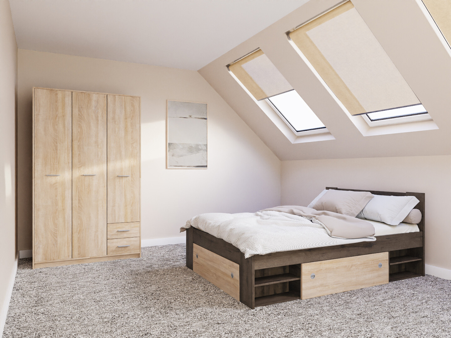 Slaapkamerset Novsore 158 (Donkere eik)