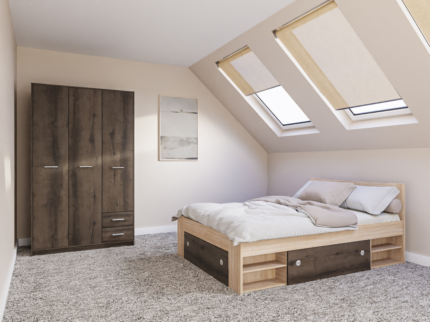 Slaapkamerset Novsore 158 (Sonoma eik)