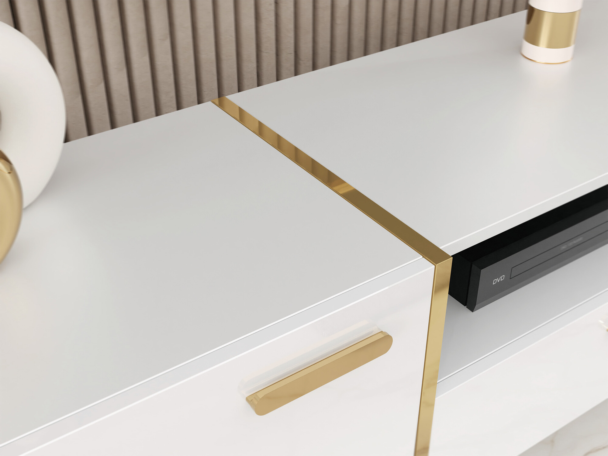 TV-meubel Comfivo Capella III (Wit + Glanzend wit)