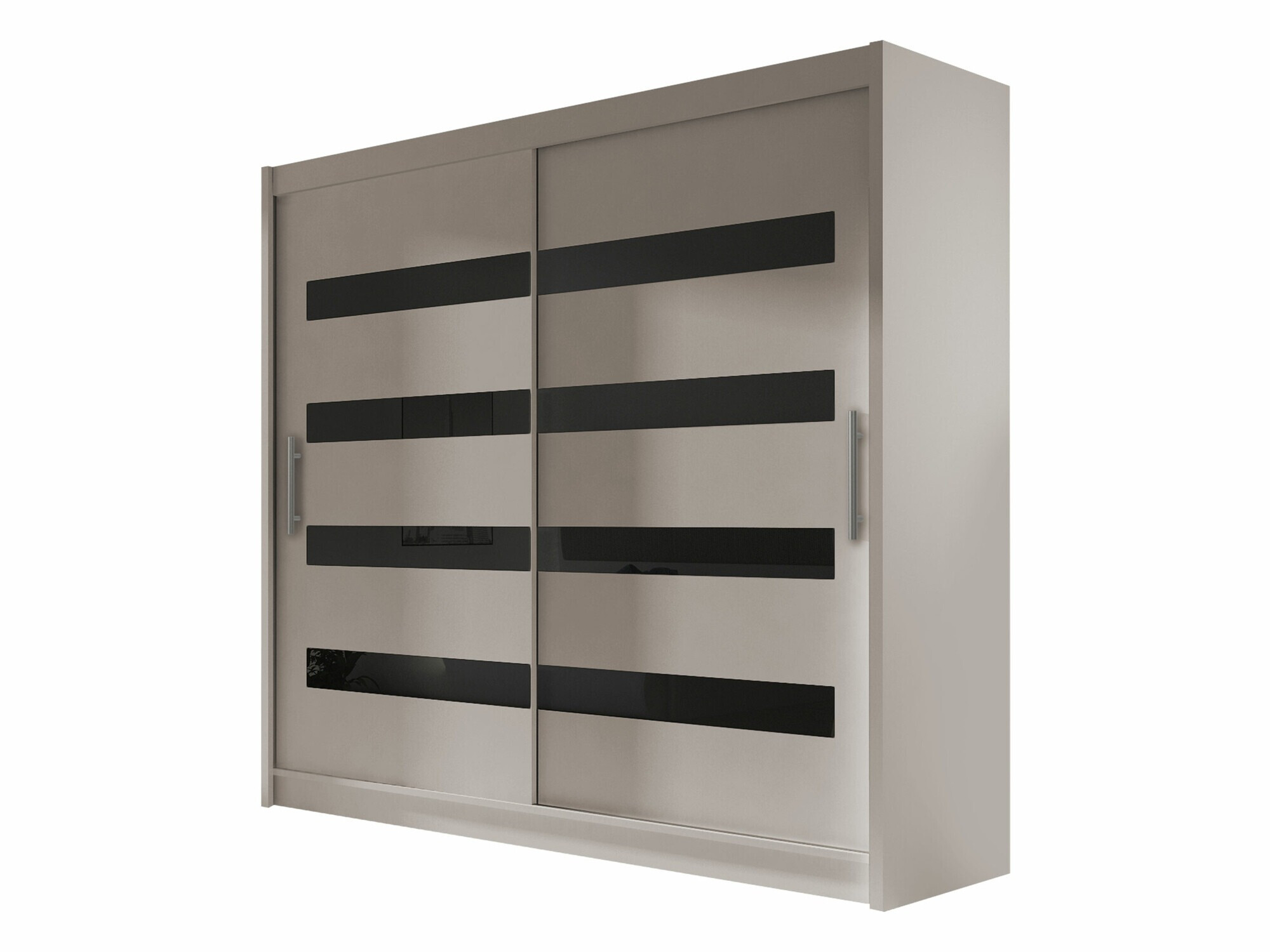 Kledingkast Closico 156 (Kasjmier + Zwart)