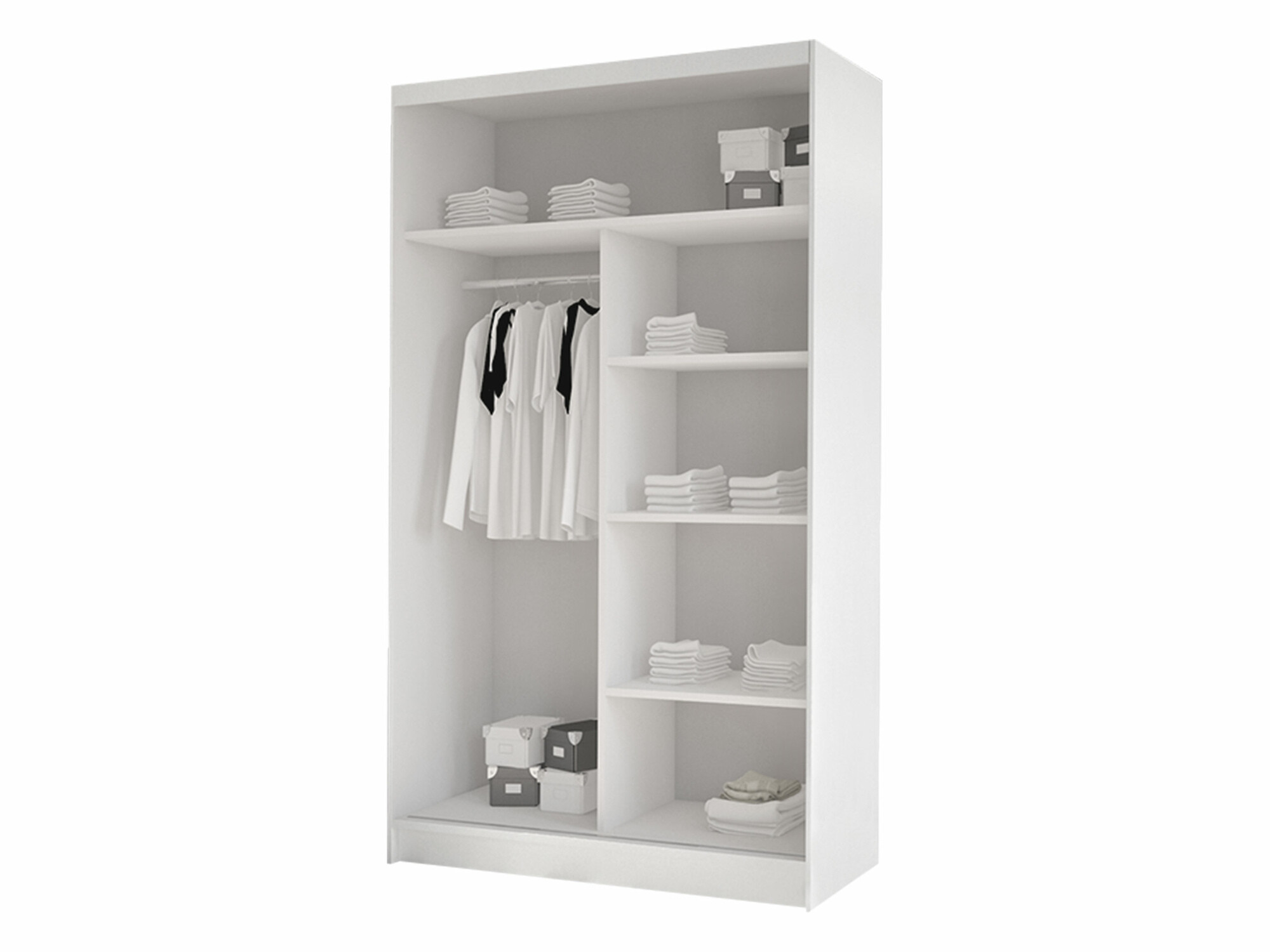 Kledingkast Closico Structor VI (Zwart + Wit)