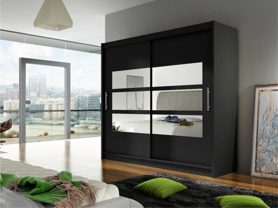 Kledingkast Closico 101 (Zwart)