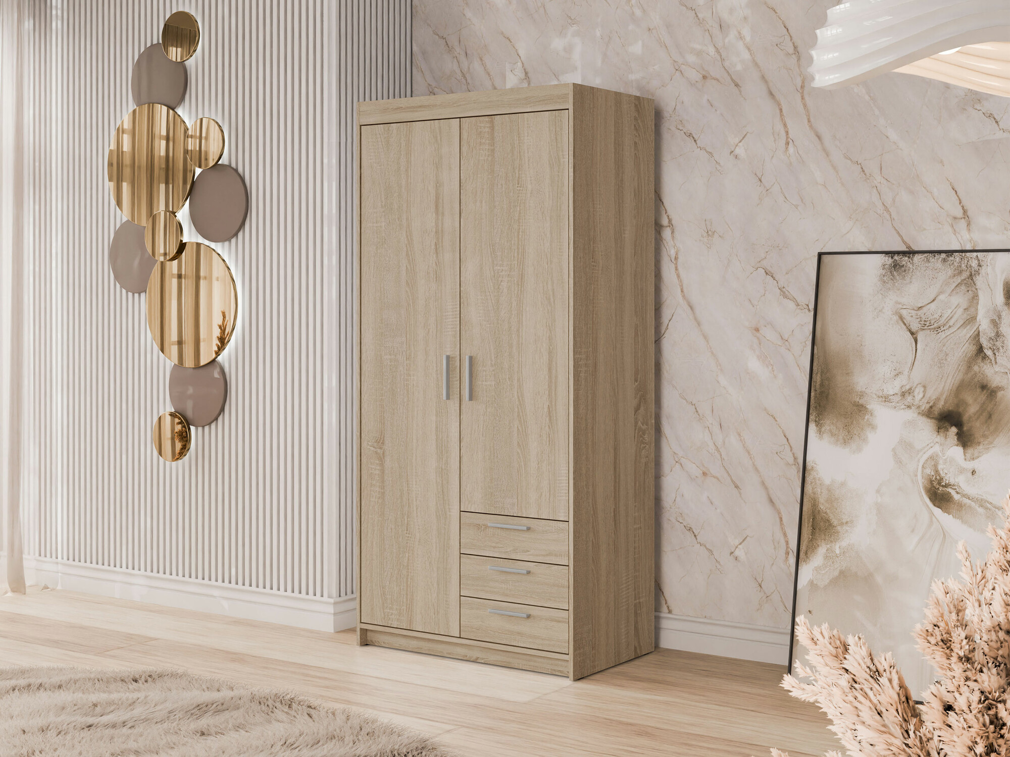 Kledingkast Novduni 112 (Sonoma eik)